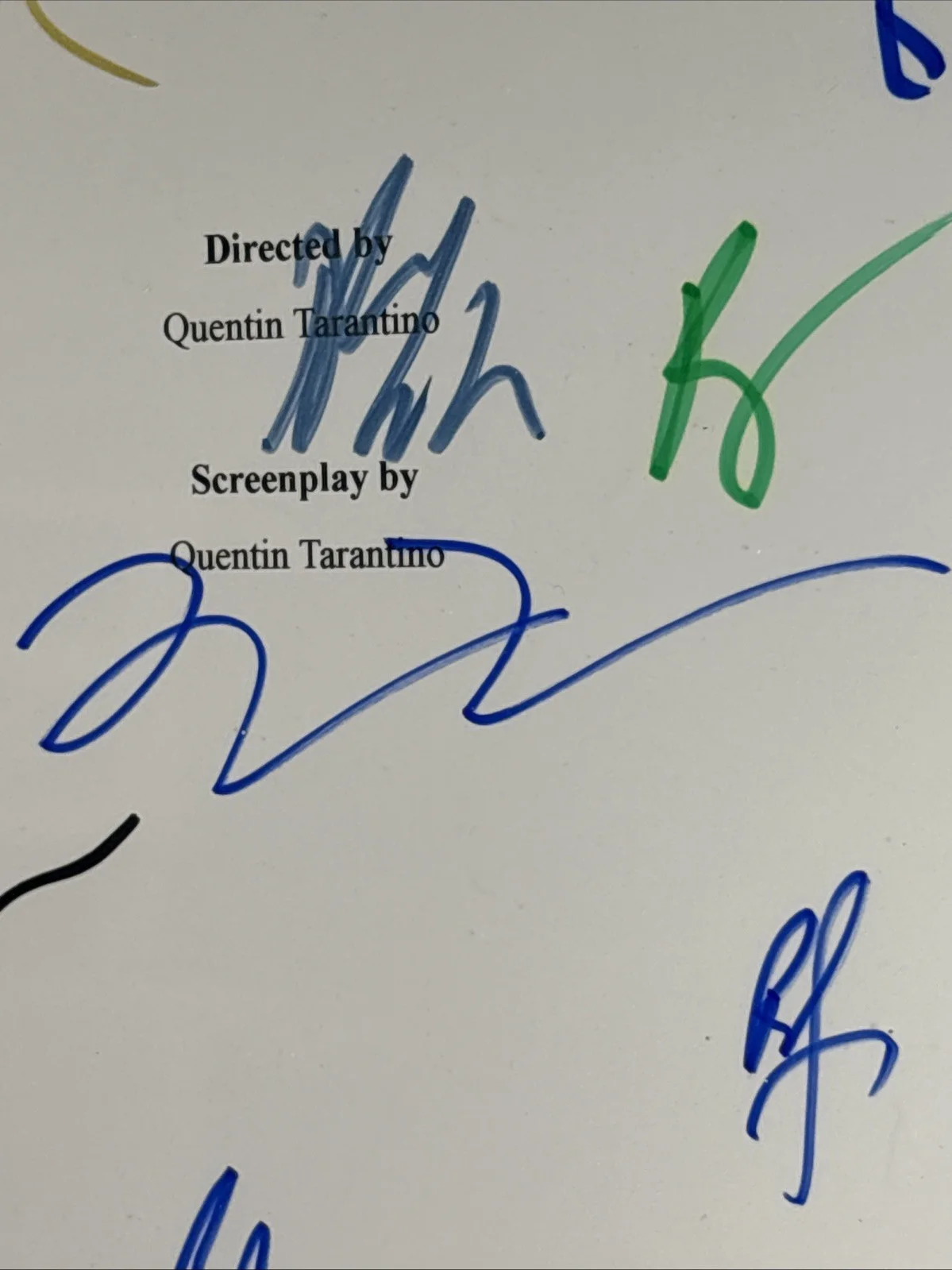 Brad Pitt — Inglorious Bastards Autographed Movie Script Brad Pritt Quentin Tarantino COA, image 4