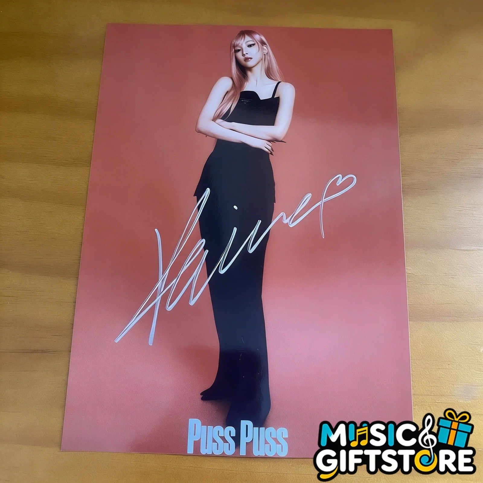 aespa KARINA Autographed Signed Photo K-POP Collection 4*6 2025C #MUGS, image 3