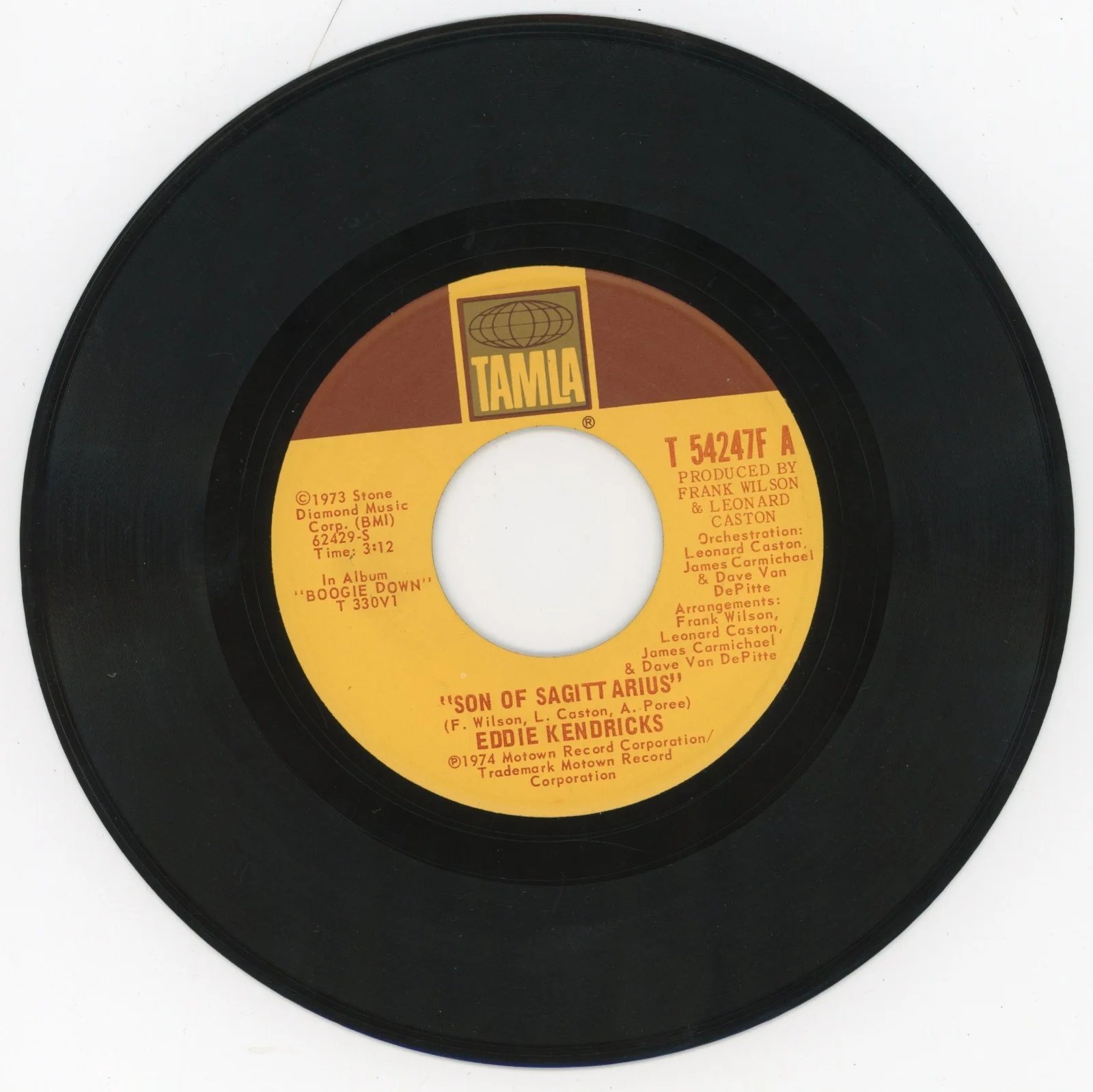 Eddie Kendricks - Signed 7 Inch Sleeve w/ Trust Your Heat/Son of Sagitt Arius, image 3