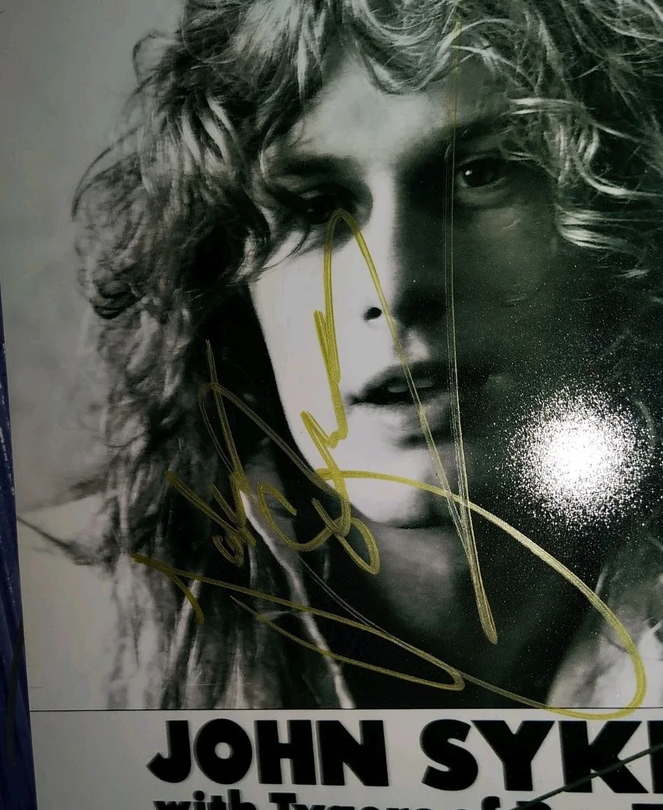 JOHN Sykes Signed 8x10 Black Whitesnake Blue Tygers Pan Tang Thin Lizzy, изображение 2