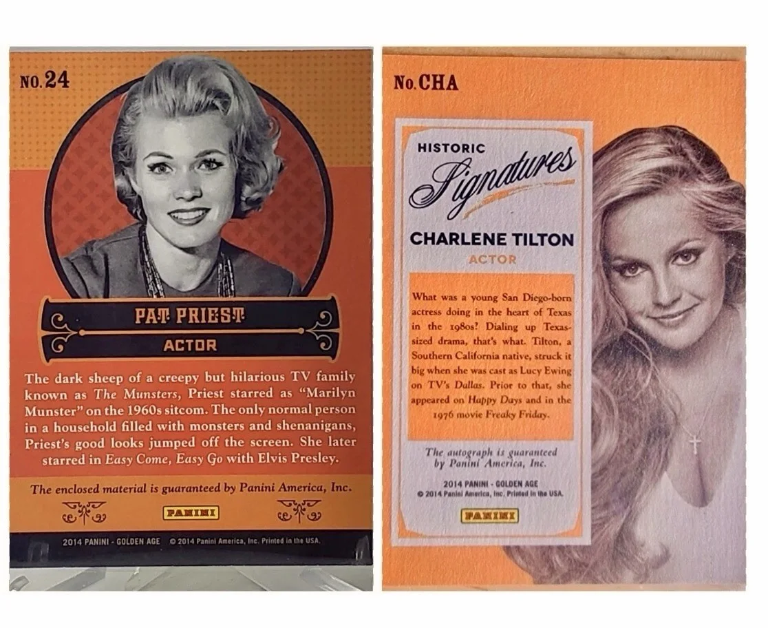Charlene Tilton — 2014 Panini Golden Age Historic Signatures Charlene Tilton Pat Priest #CHA, изображение 2