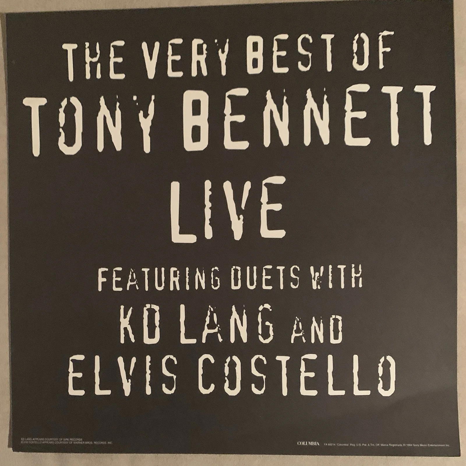 Tony Bennett Signed Record Album Cover Flat Unplugged, image 2