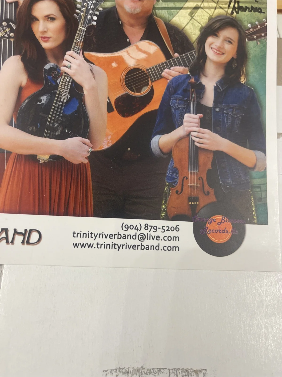 Trinity River Band Signed Autographed Promo Poster Photo Bluegrass Jonah Lisa, image 5