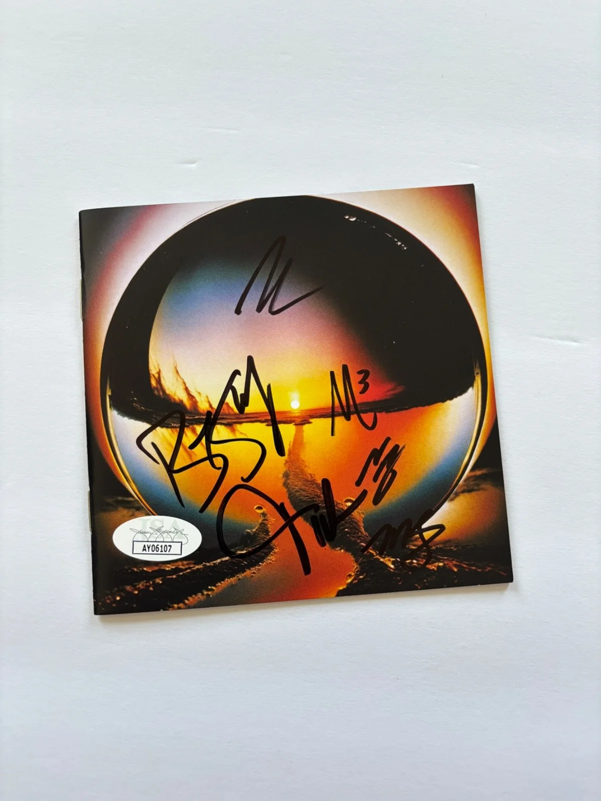 CAGE THE ELEPHANT BAND SIGNED FRAMED NEON PILL CD COVER MATT SHULTZ JSA, image 2