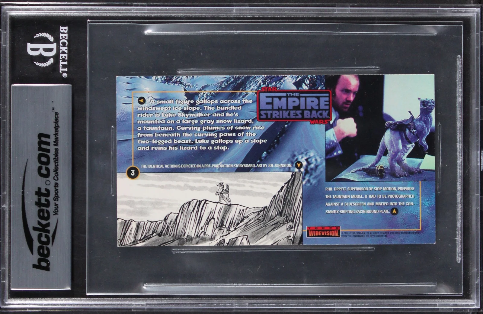 Dennis Muren, Michael J. McAlister — (2) Muren +1 Signed 1996 Star Wars ESB Widevision #3 Card Auto 10! BAS Slabbed, изображение 2