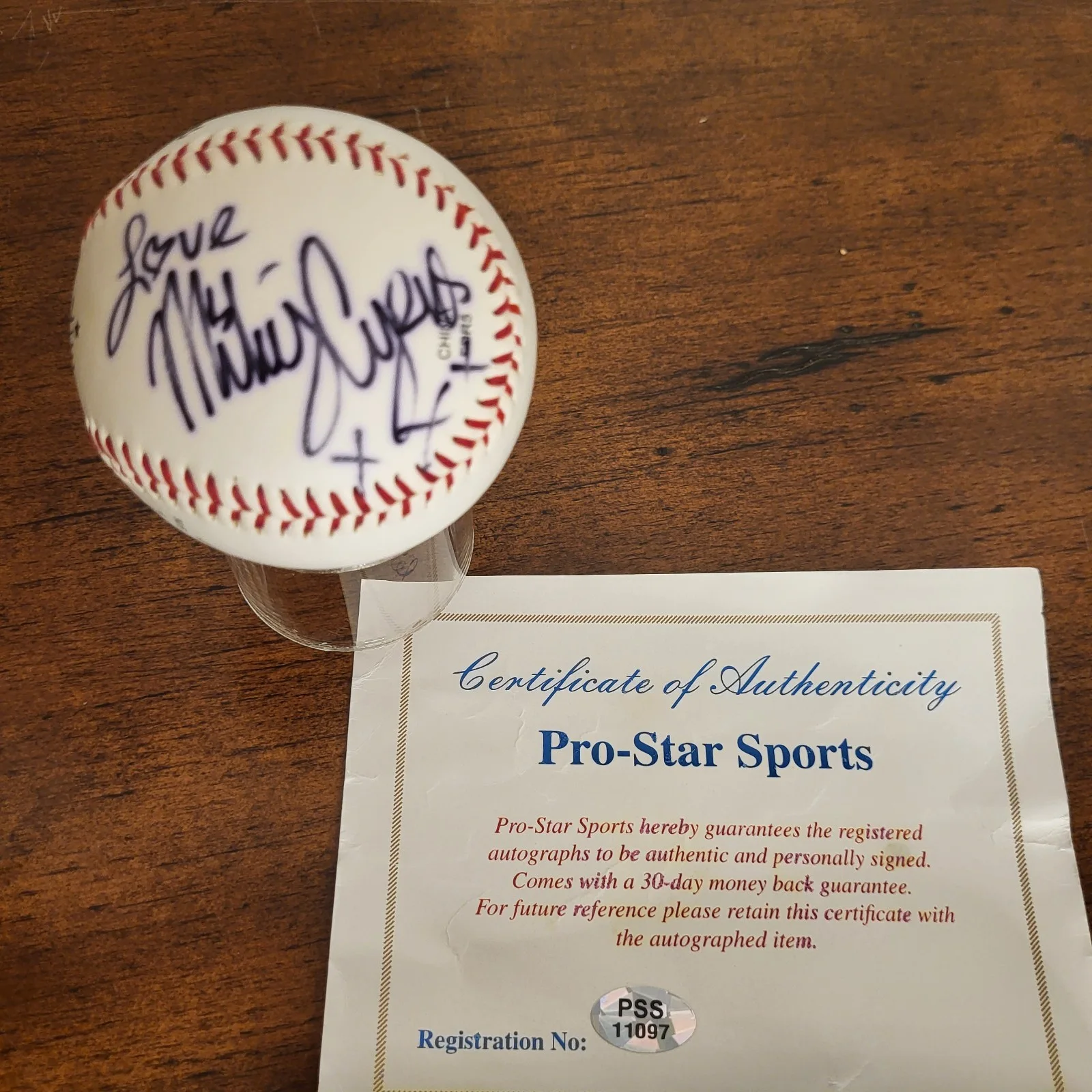 Miley Cyrus — Miley Cyrus Signed MLB Baseball Auto Actress Musician Hannah Montana RARE AUTO, image 2