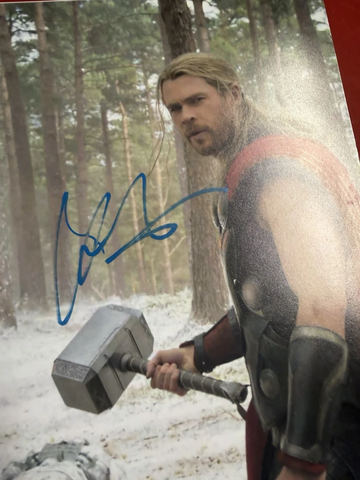 Chris Evans — Chris Evans Chris Hemsworth Signed 11x14 Photo Captain America Thor Beckett COA, image 3