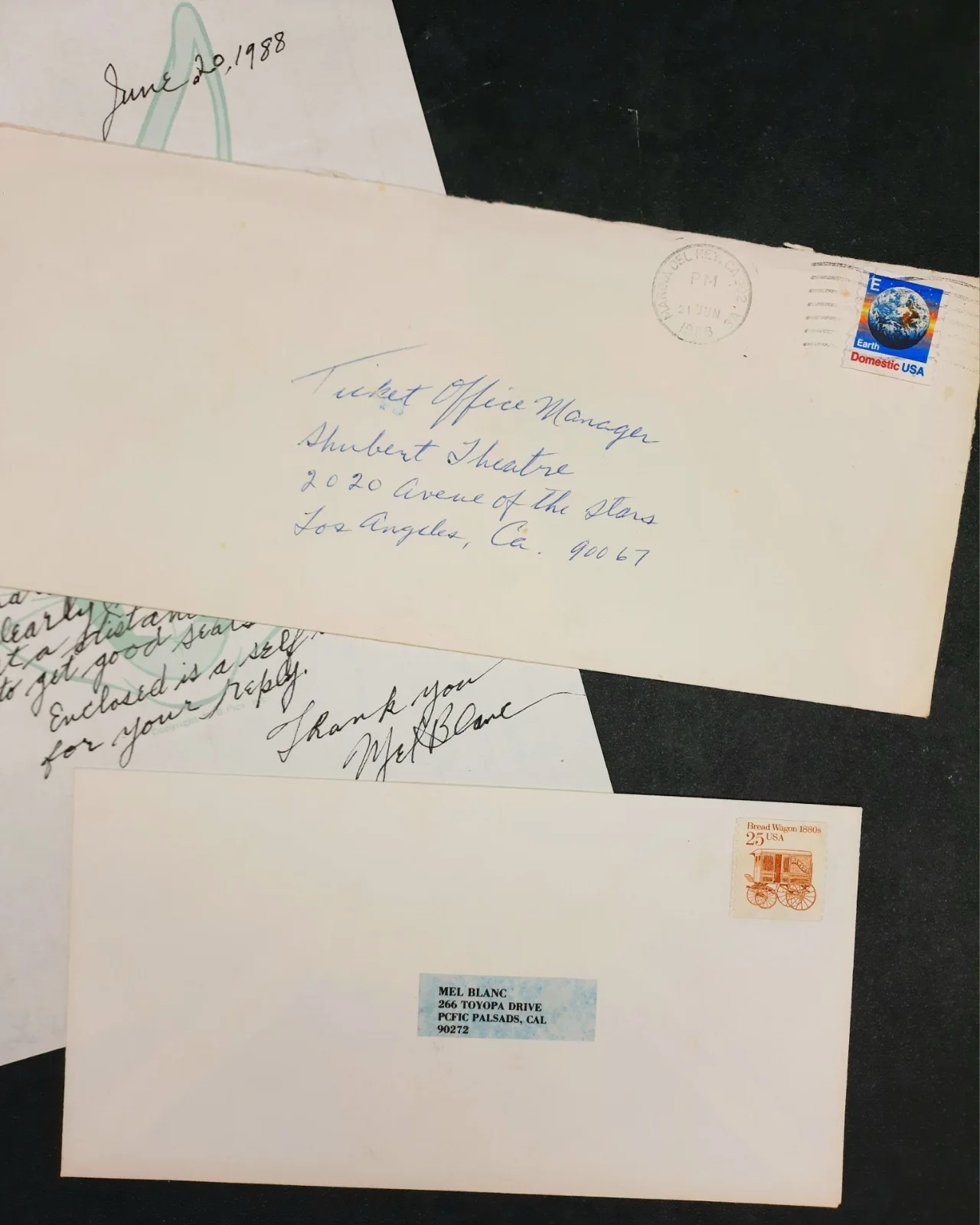 Mel Blanc Signed Personal Letter COA Orig Envelope Looney Tunes Memorabilia Rare, изображение 3