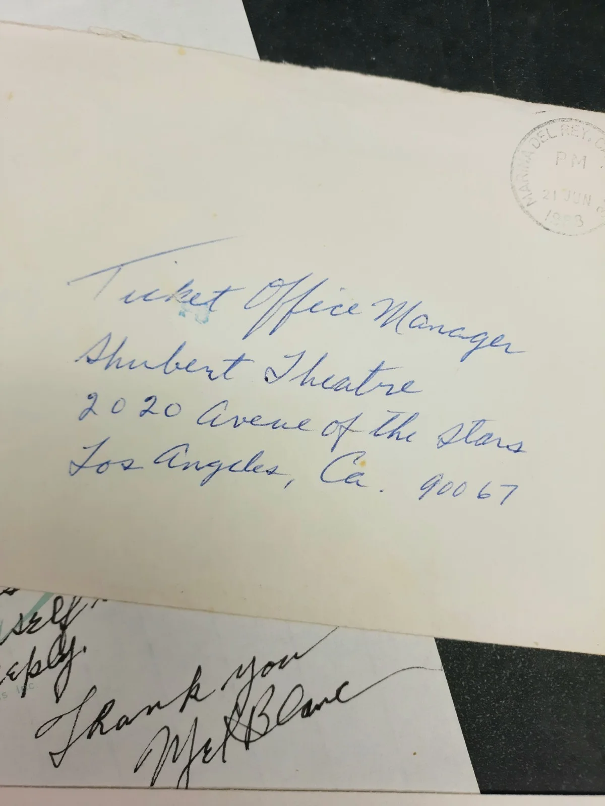 Mel Blanc Signed Personal Letter COA Orig Envelope Looney Tunes Memorabilia Rare, изображение 4