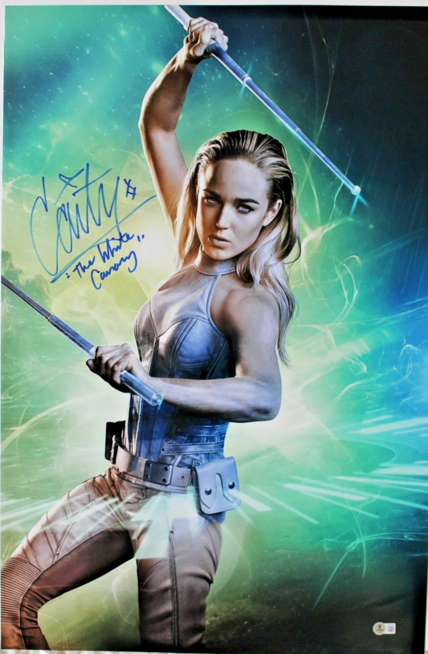 Caity Lotz — Caity Lotz Signed 20x30 Arrow Photo “The White Canary” Inscription Becket BT2752