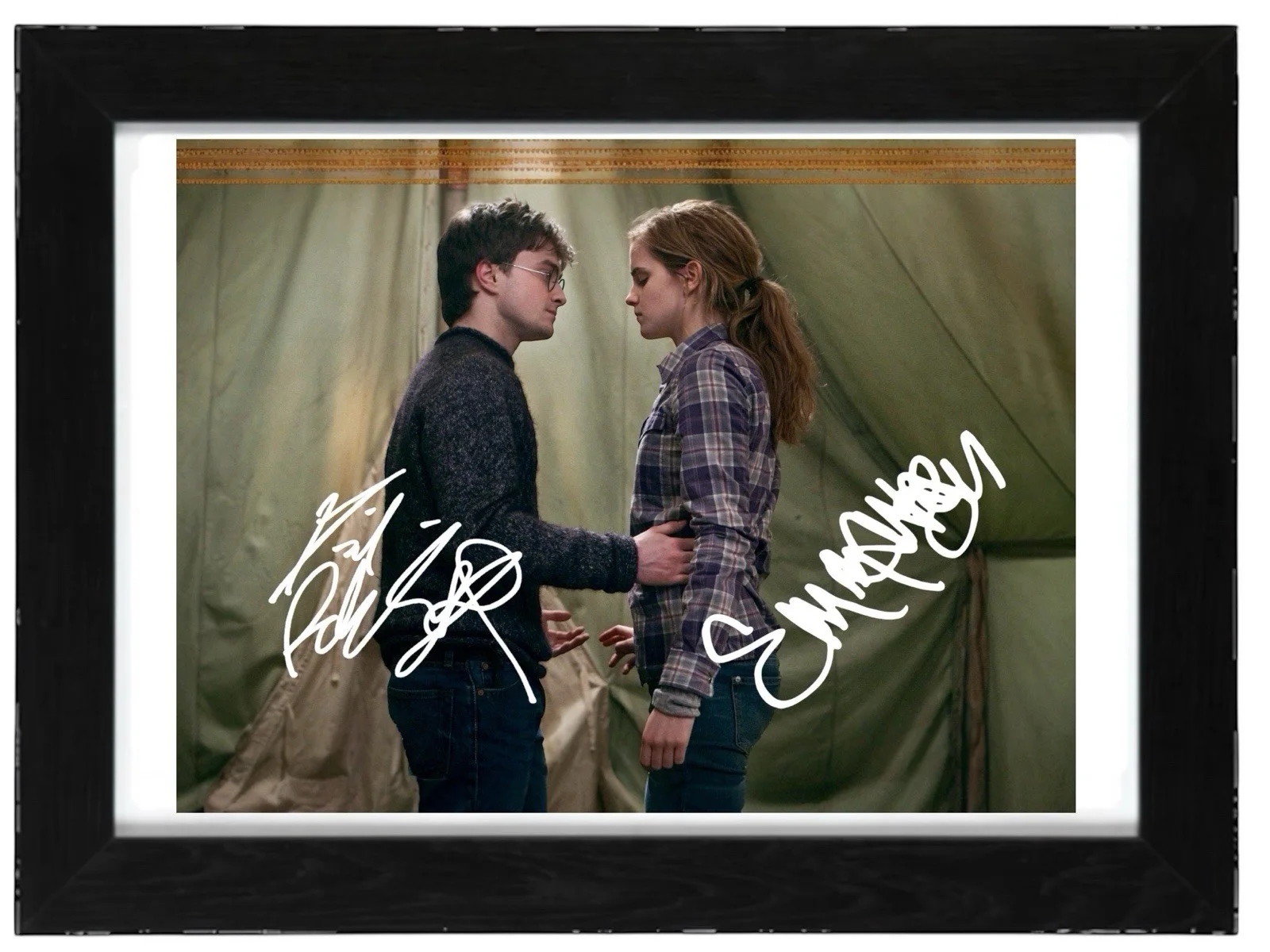 Emma Watson and Daniel Radcliffe Signed Autograph PHOTO Pre Print 6x4/A4/ Framed, изображение 2