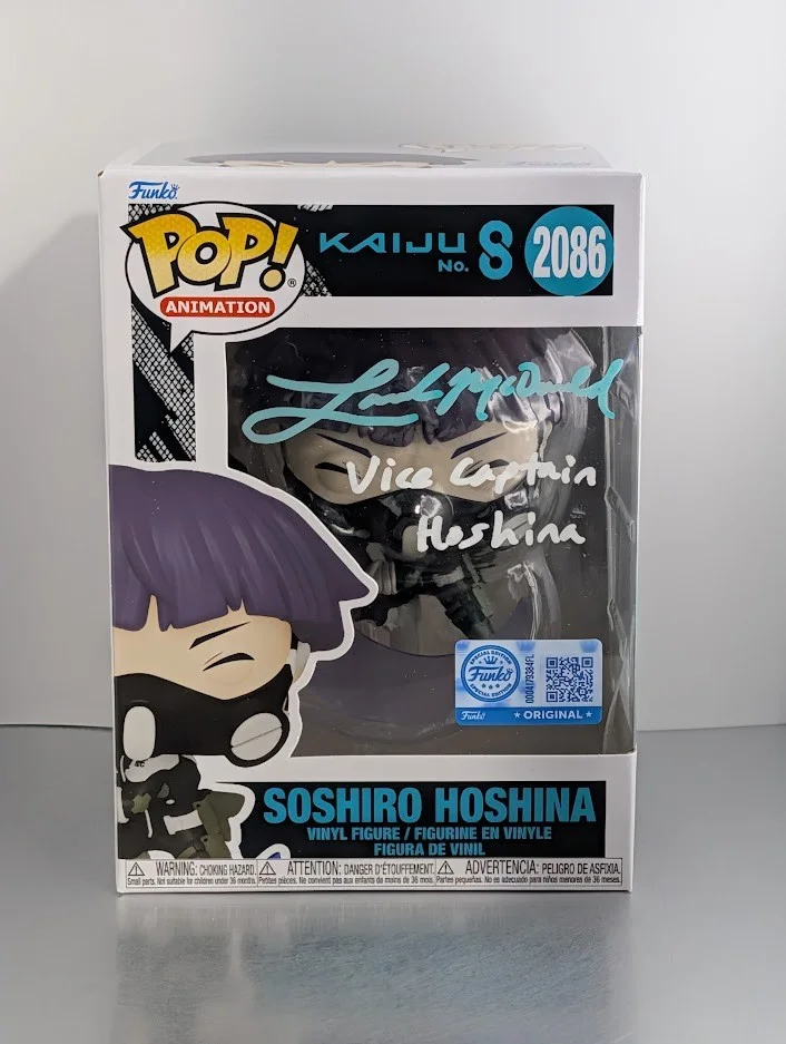 Landon McDonald — Landon McDonald Signed Doodled Funko Pop #2086 Soshiro Hoshina Kaiju No. 8, изображение 2