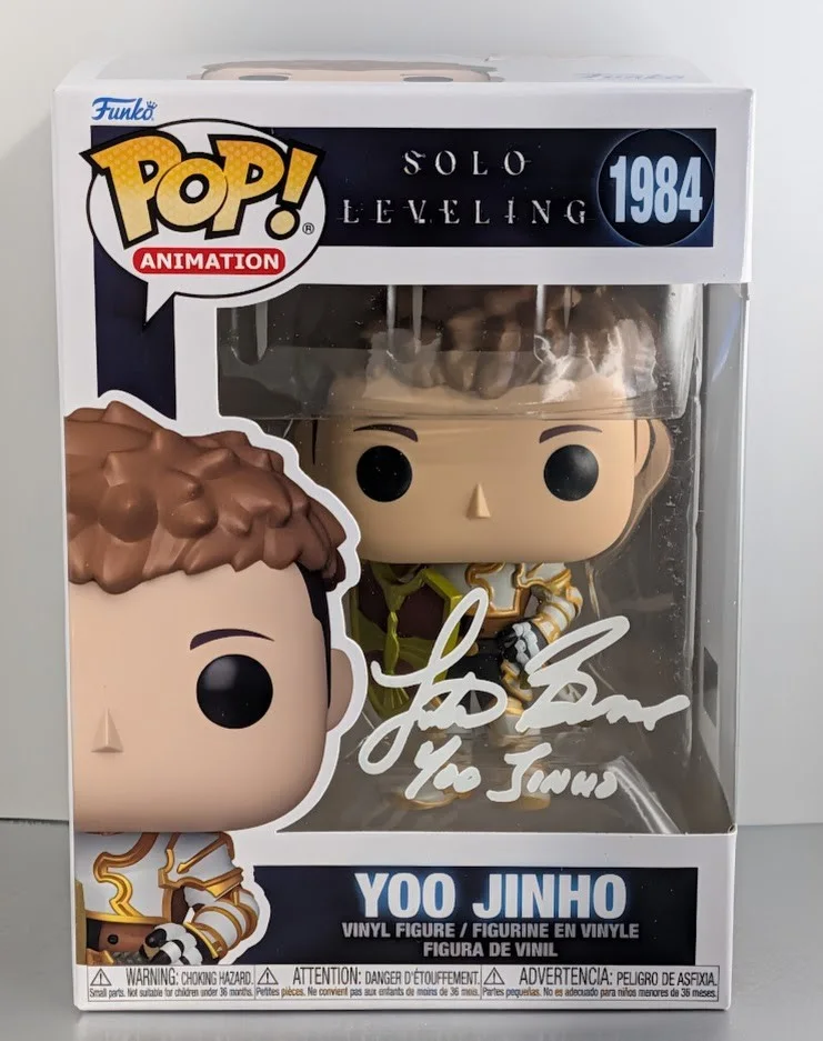 Justin Briner — Justin Briner Autographed Signed Funko Pop Yoo Jinho Solo Leveling #1984