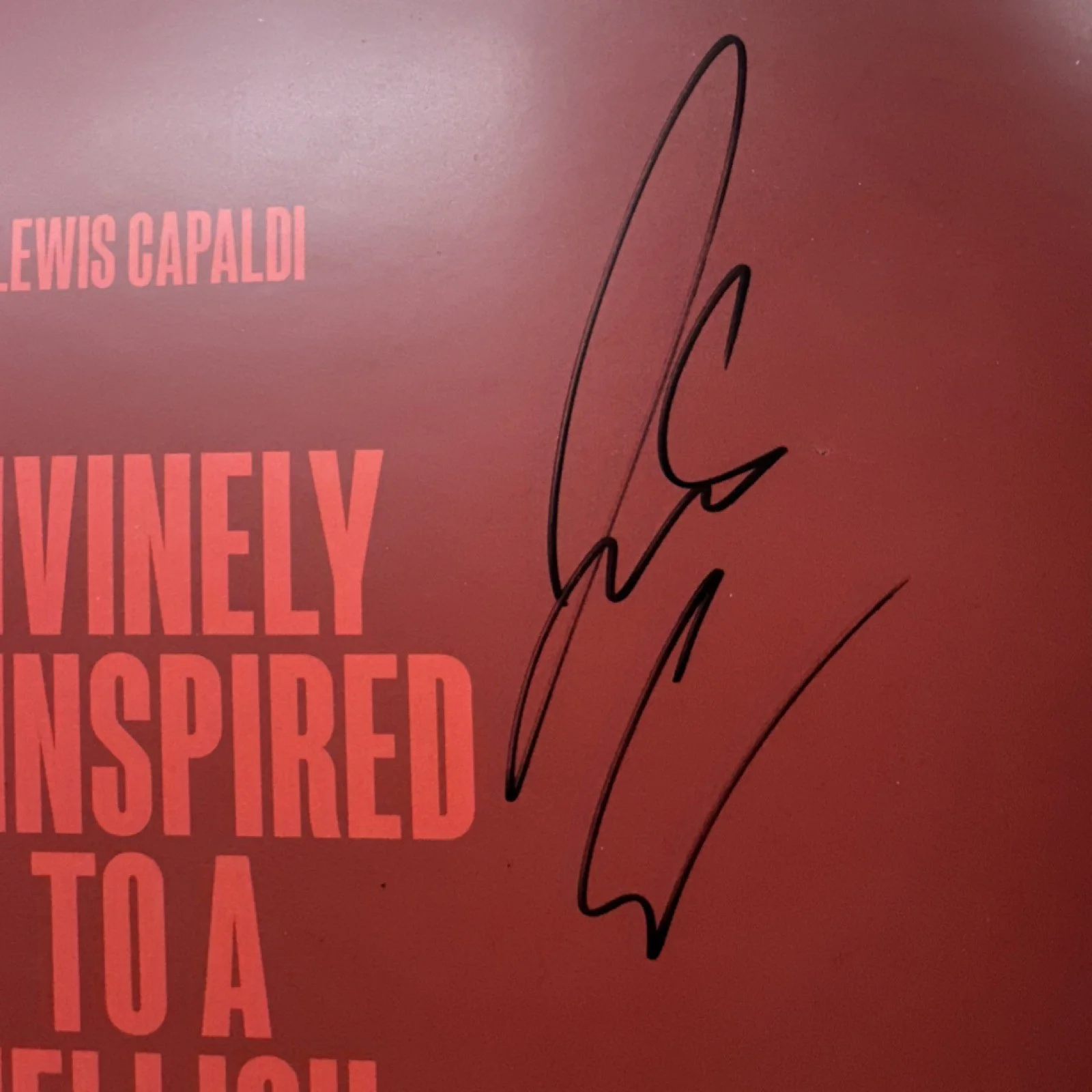 Lewis Capaldi Divinely Uninspired Signed Vinyl Record Original, image 5