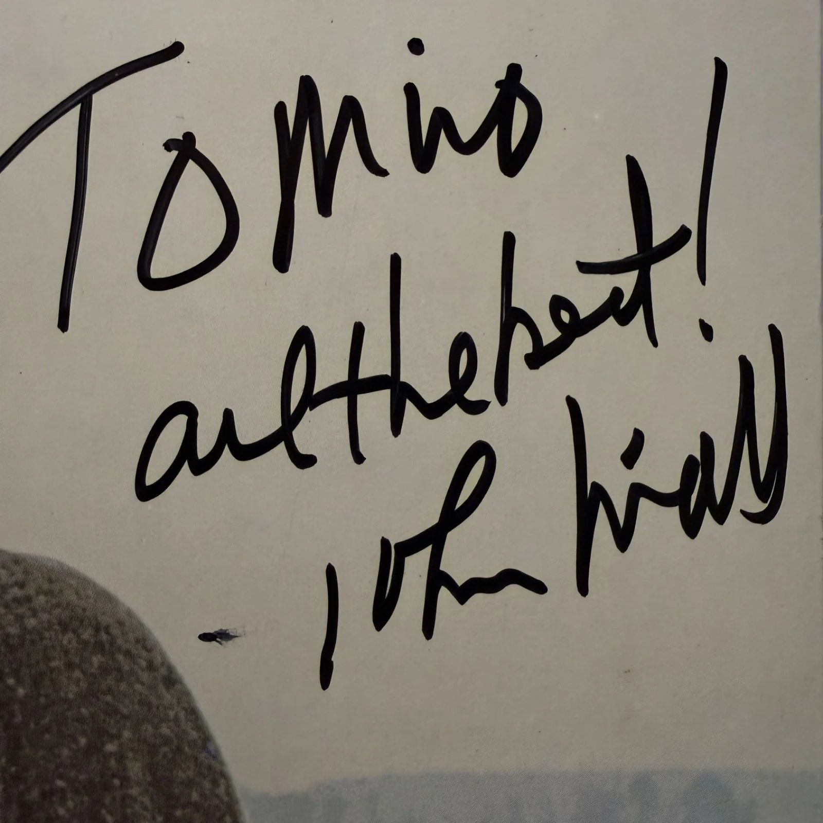 AUTOGRAPHED - JOHN HIATT "Overcoats" vinyl LP EPIC PE 33190 reissue Carrollton, изображение 3