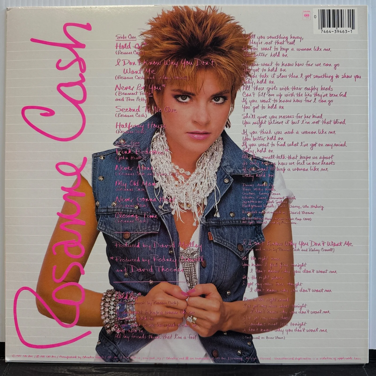 AUTOGRAPHED - ROSANNE CASH "Rhythm & Romance" US VINYL with inner sleeve NM, изображение 3