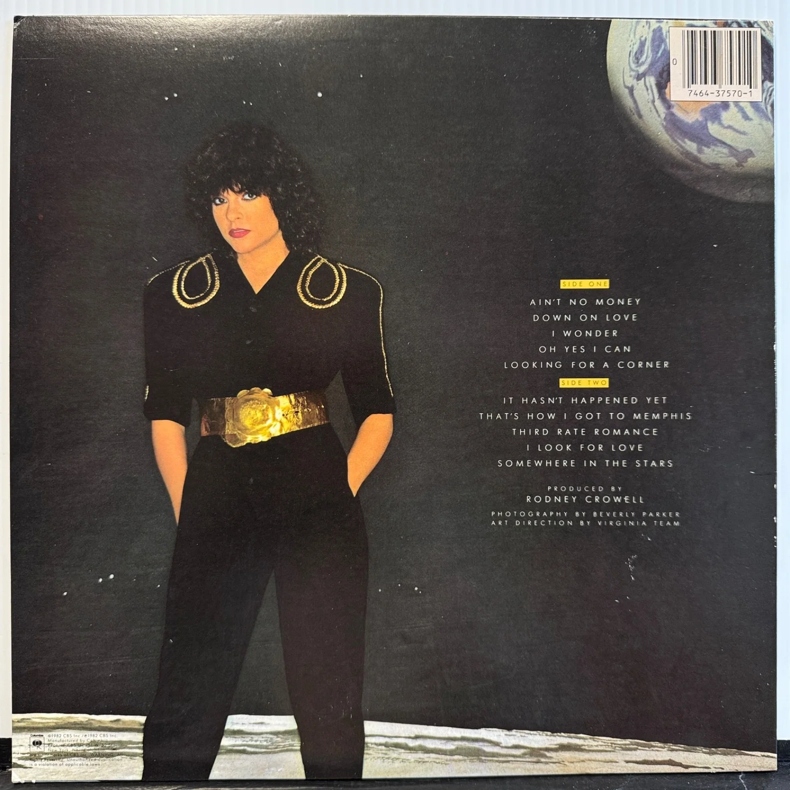 AUTOGRAPHED - ROSANNE CASH "Somewhere In The Stars" US VINYL w/ inner sleeve NM!, изображение 3