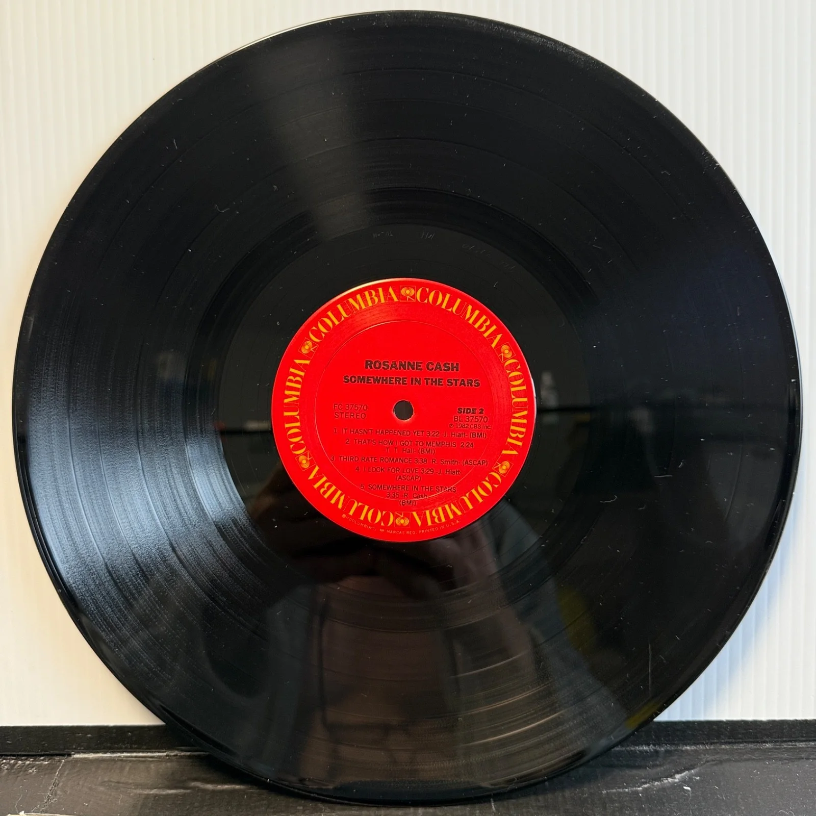 AUTOGRAPHED - ROSANNE CASH "Somewhere In The Stars" US VINYL w/ inner sleeve NM!, изображение 5