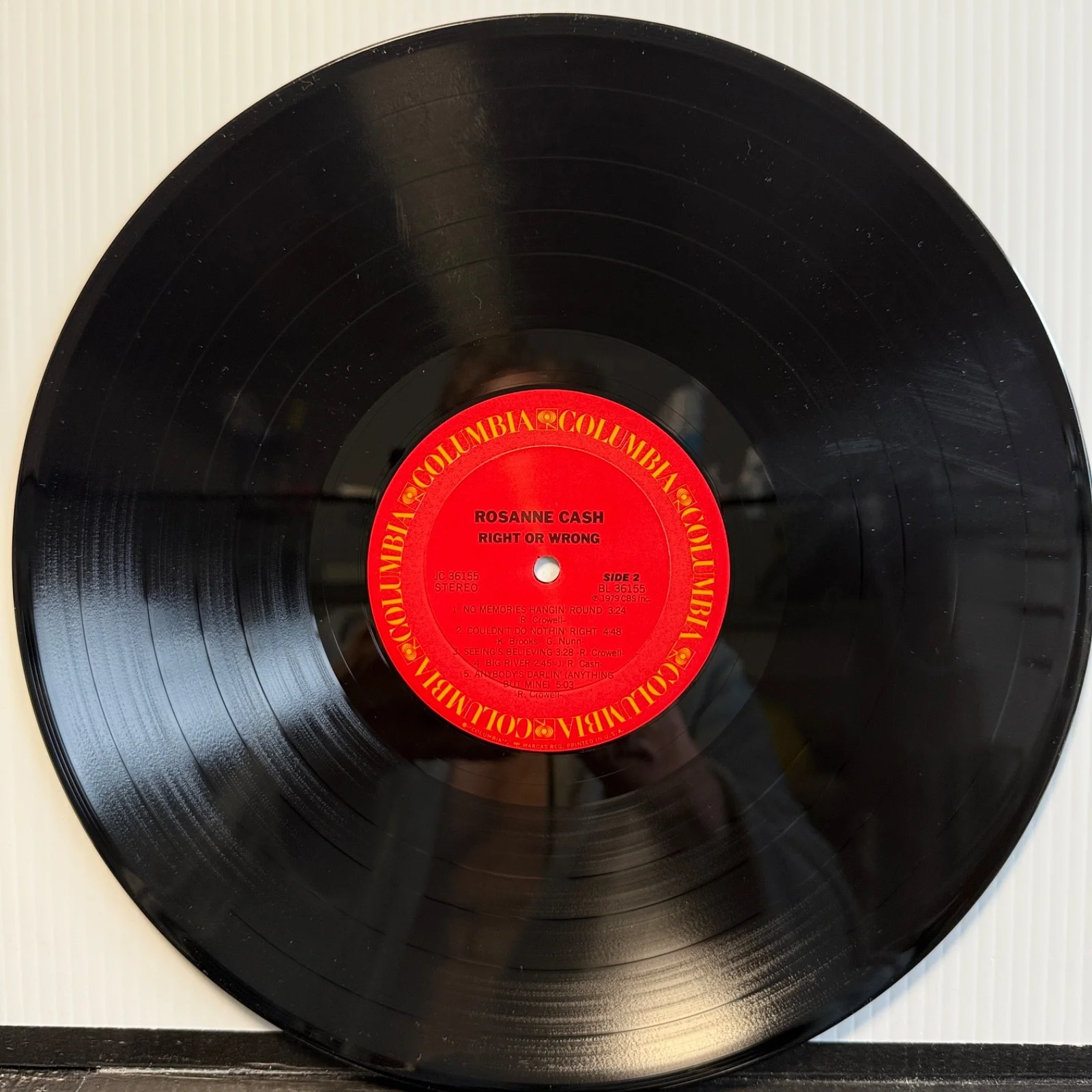 AUTOGRAPHED - ROSANNE CASH "Right Or Wrong" US VINYL AUTO'd TO MIRO on cover NM, изображение 5