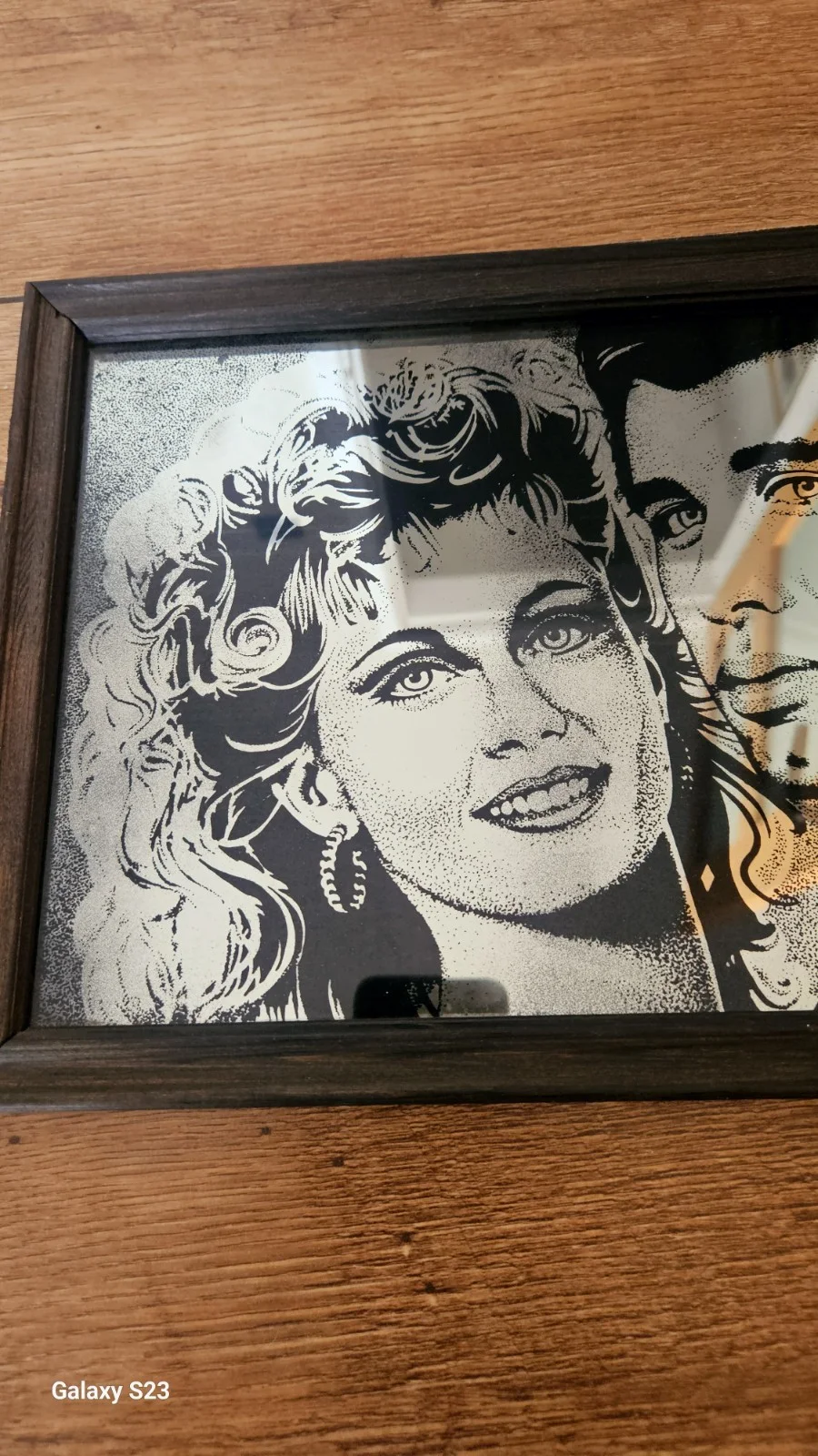 Vintage Grease Danny & Sandy mirror picture - retro decor, изображение 3