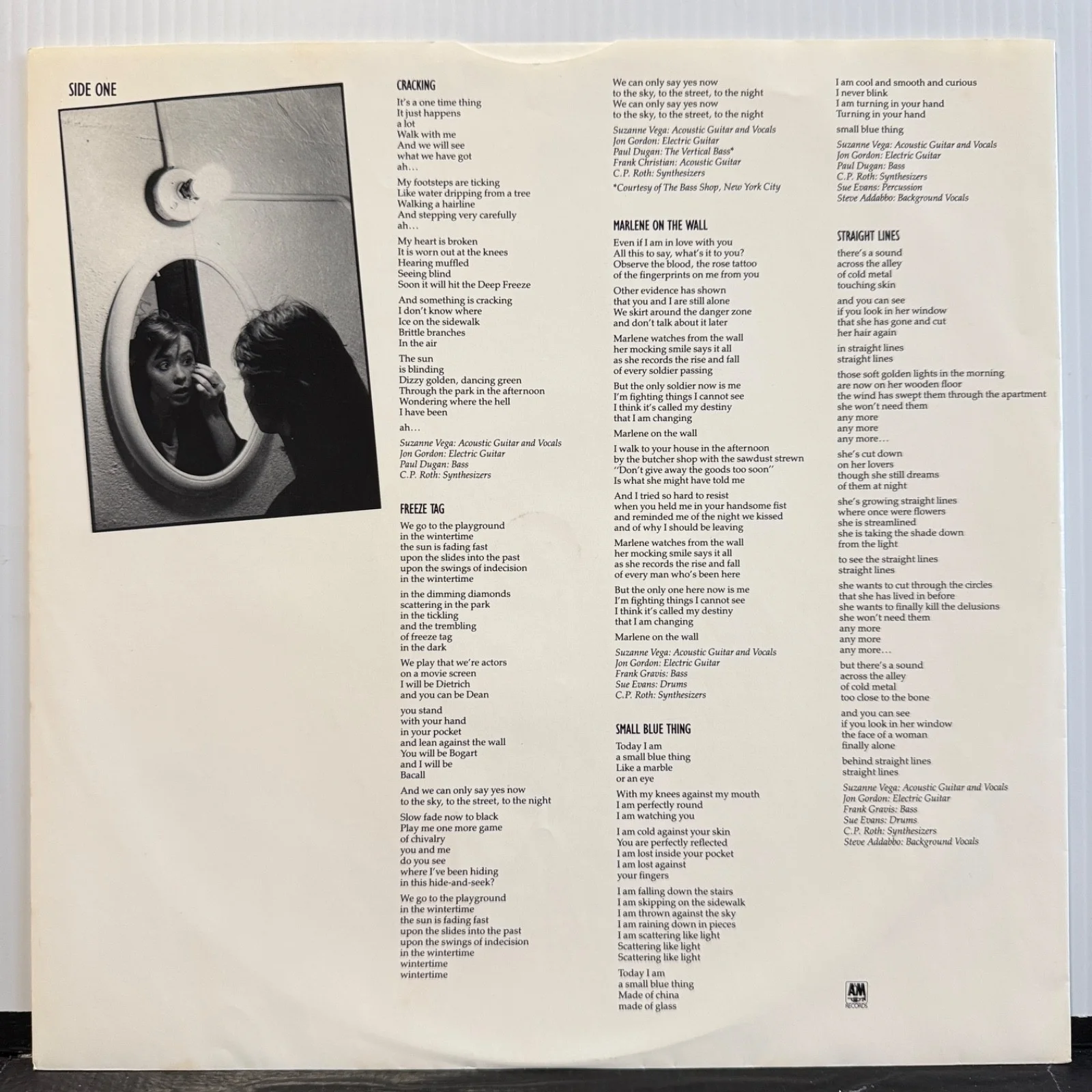 AUTOGRAPHED - SUZANNE VEGA (self titled) A&M SP-6-5072 w Seattle Times 85 story, изображение 5