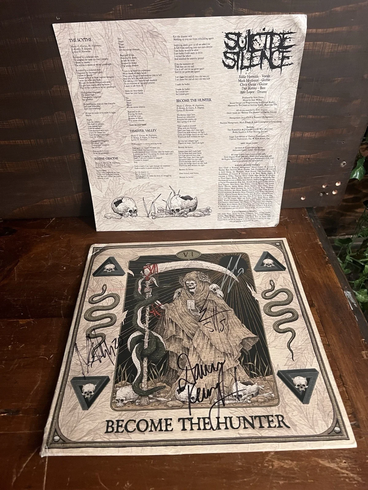 Suicide Silence Vinyl Become The Hunter Signed By All Members, image 2
