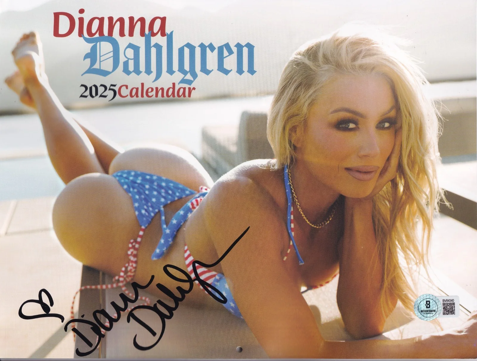 Dianna Dahlgren — Dianna Dahlgren Signed 2025 Calendar BAS COA WWE Tough Enough Miss Supercross, image 3