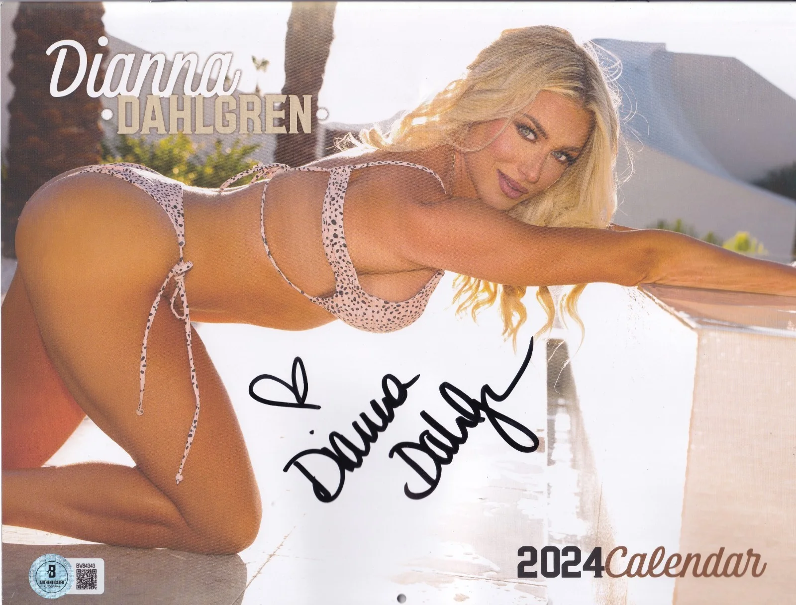 Dianna Dahlgren — Dianna Dahlgren Signed 2024 Calendar BAS COA WWE Tough Enough Miss Supercross, изображение 4