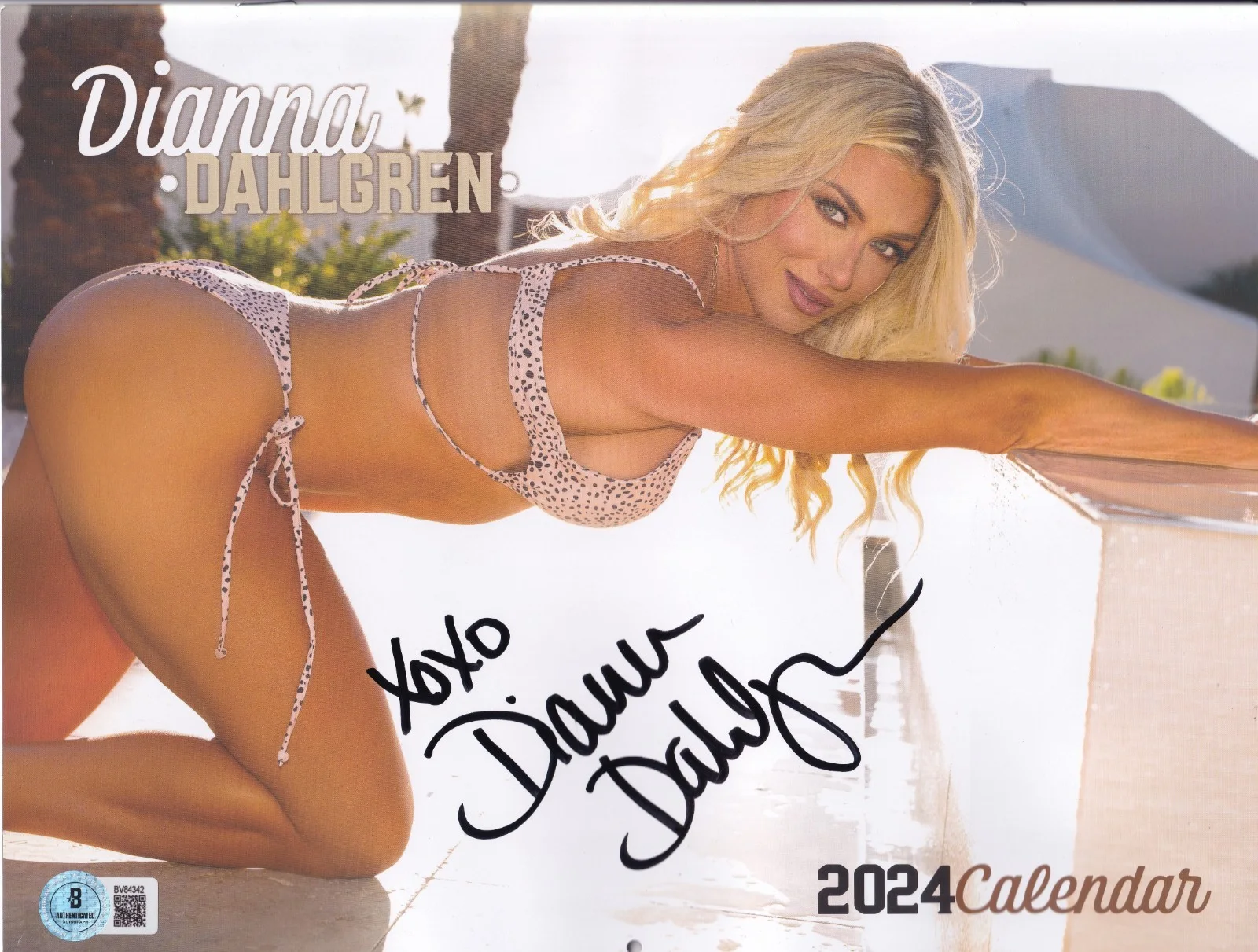 Dianna Dahlgren — Dianna Dahlgren Signed 2024 Calendar BAS COA WWE Tough Enough Miss Supercross, изображение 5