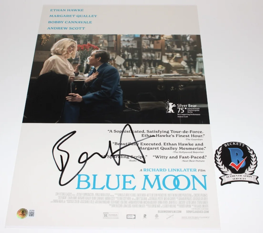 ETHAN HAWKE SIGNED 'BLUE MOON' 12x18 MOVIE POSTER AUTOGRAPH BECKETT BAS COA, image 2
