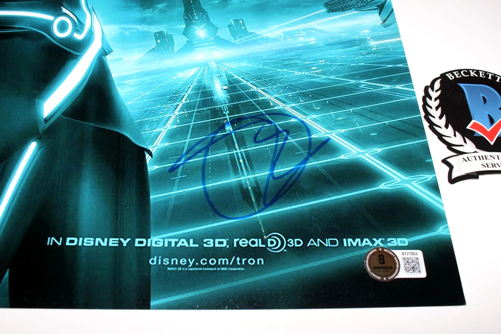 OLIVIA WILDE SIGNED 'TRON: LEGACY' 12x18 MOVIE POSTER AUTOGRAPH BAS BECKETT COA, изображение 2