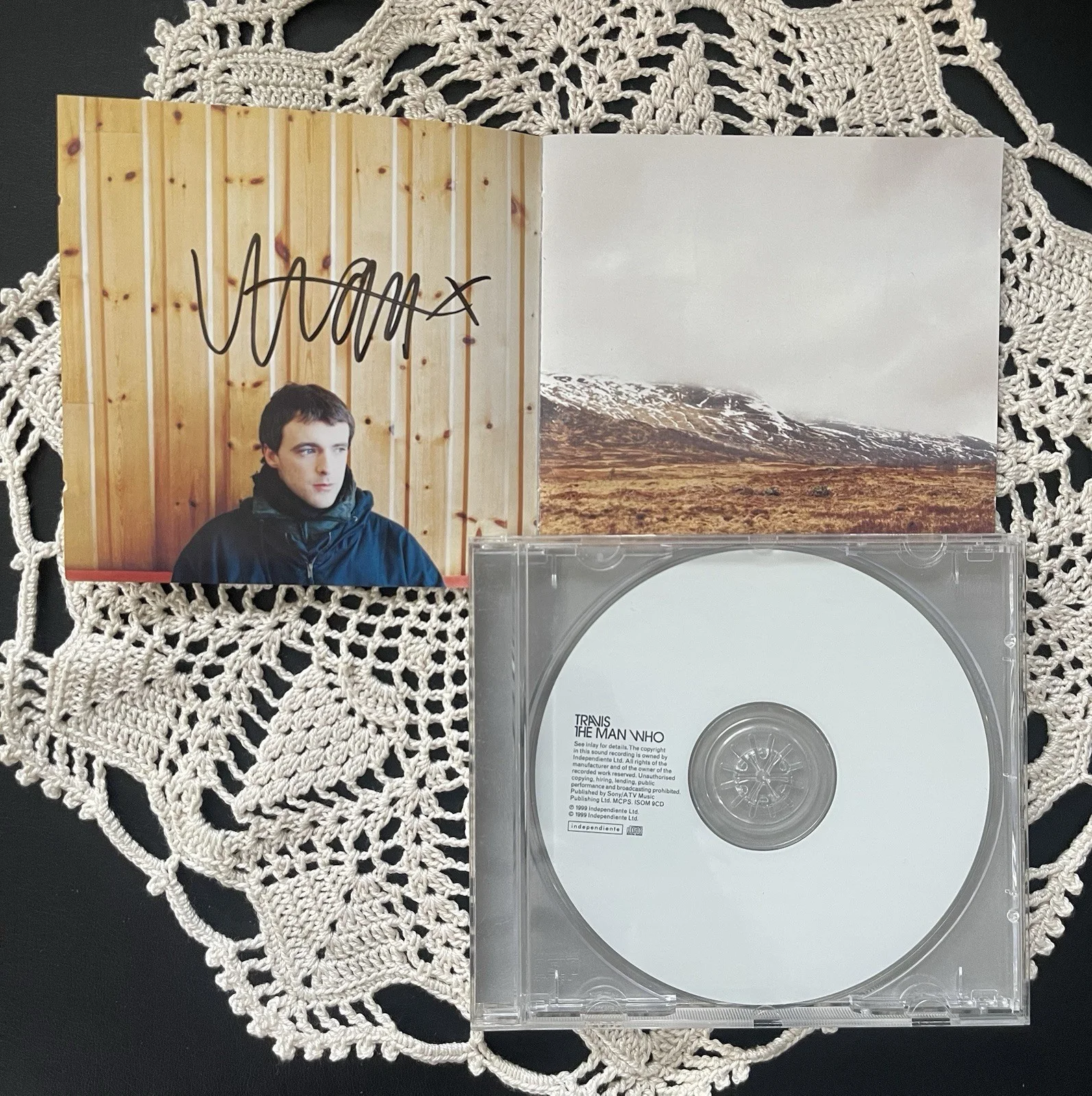 TRAVIS The Man Who Signed CD Autographed Full Band Britpop UK Import ISOM9CD, image 5
