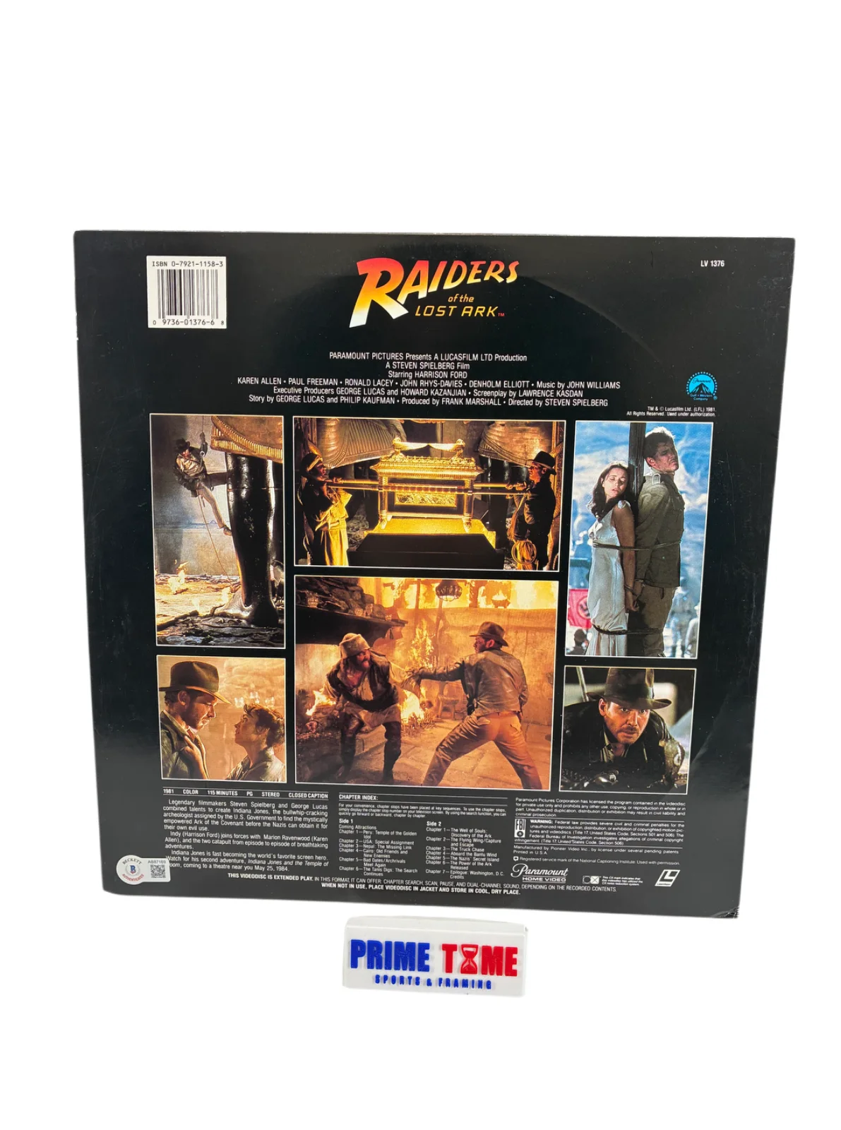Harrison Ford — Harrison Ford Signed Autographed Raiders of the Lost Ark Signed Album Sleeve BAS, image 2