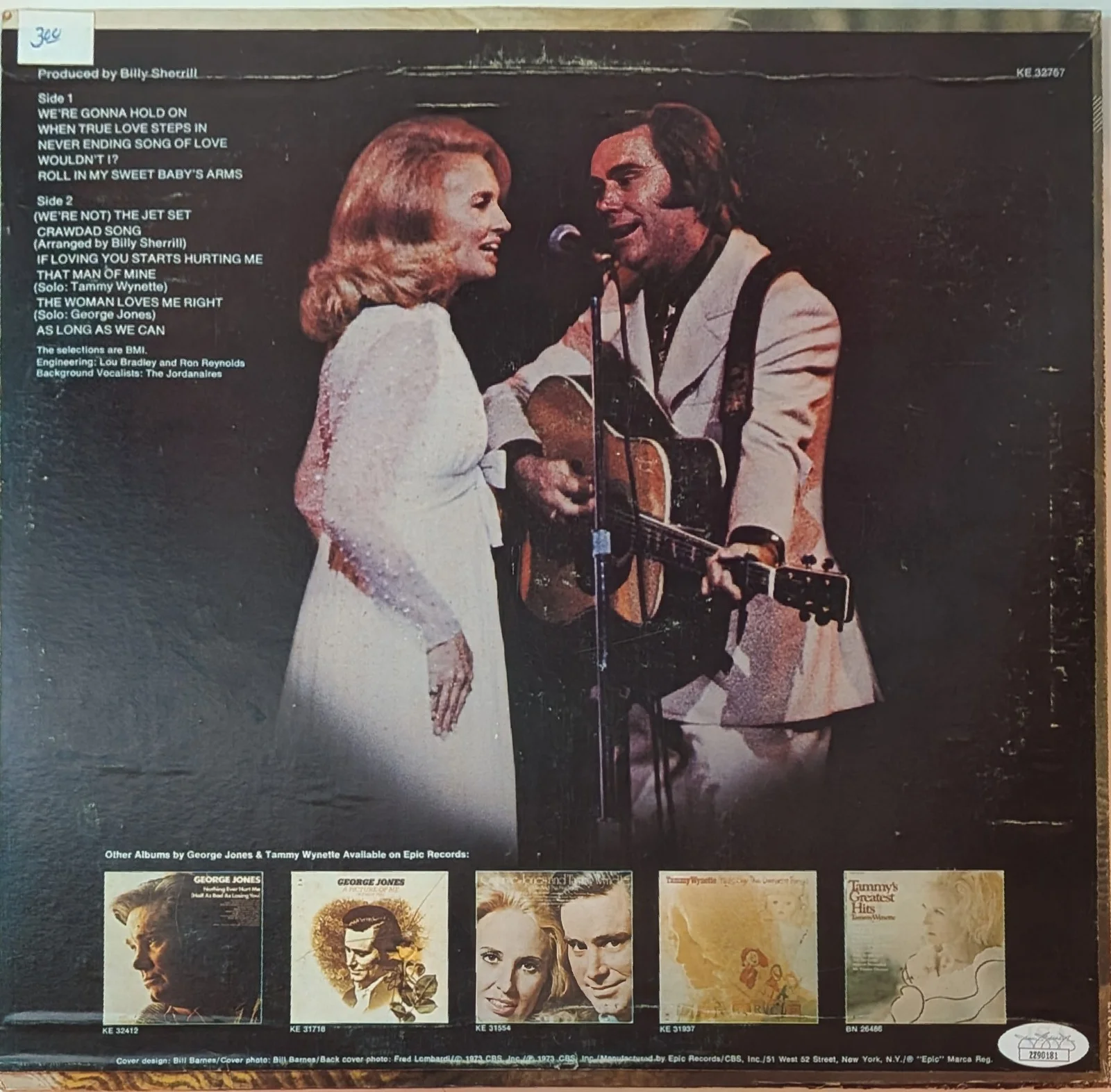 George Jones Tammy Wynette Signed Vinyl Record LP Album Autographed JSA LOA, image 3