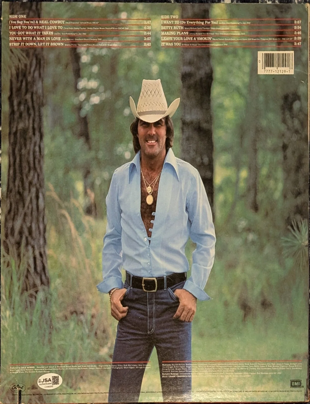 Billy Crash Craddock Signed Vinyl Record LP Album Autographed JSA COA Country, image 2