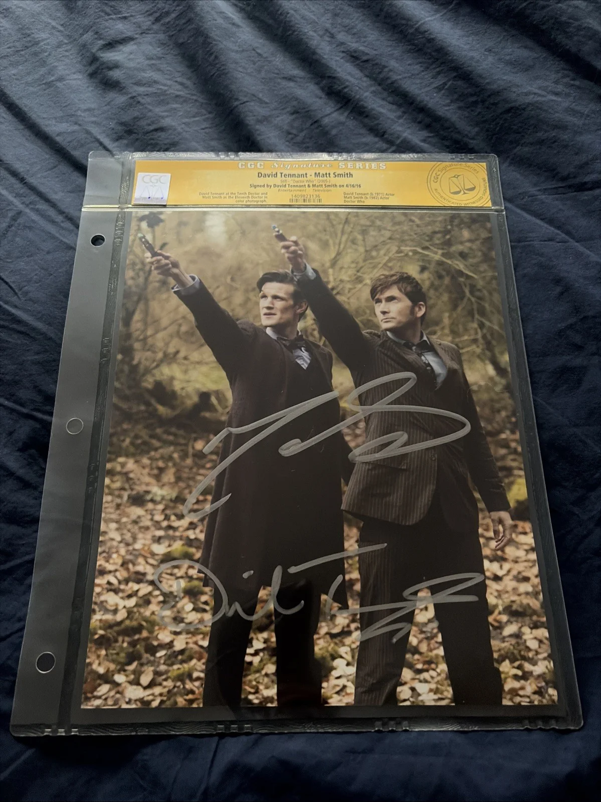David Tennant — CGC David Tennant Matt Smith SIGNED Photo Doctor Dr Who Autograph (JSA COA)