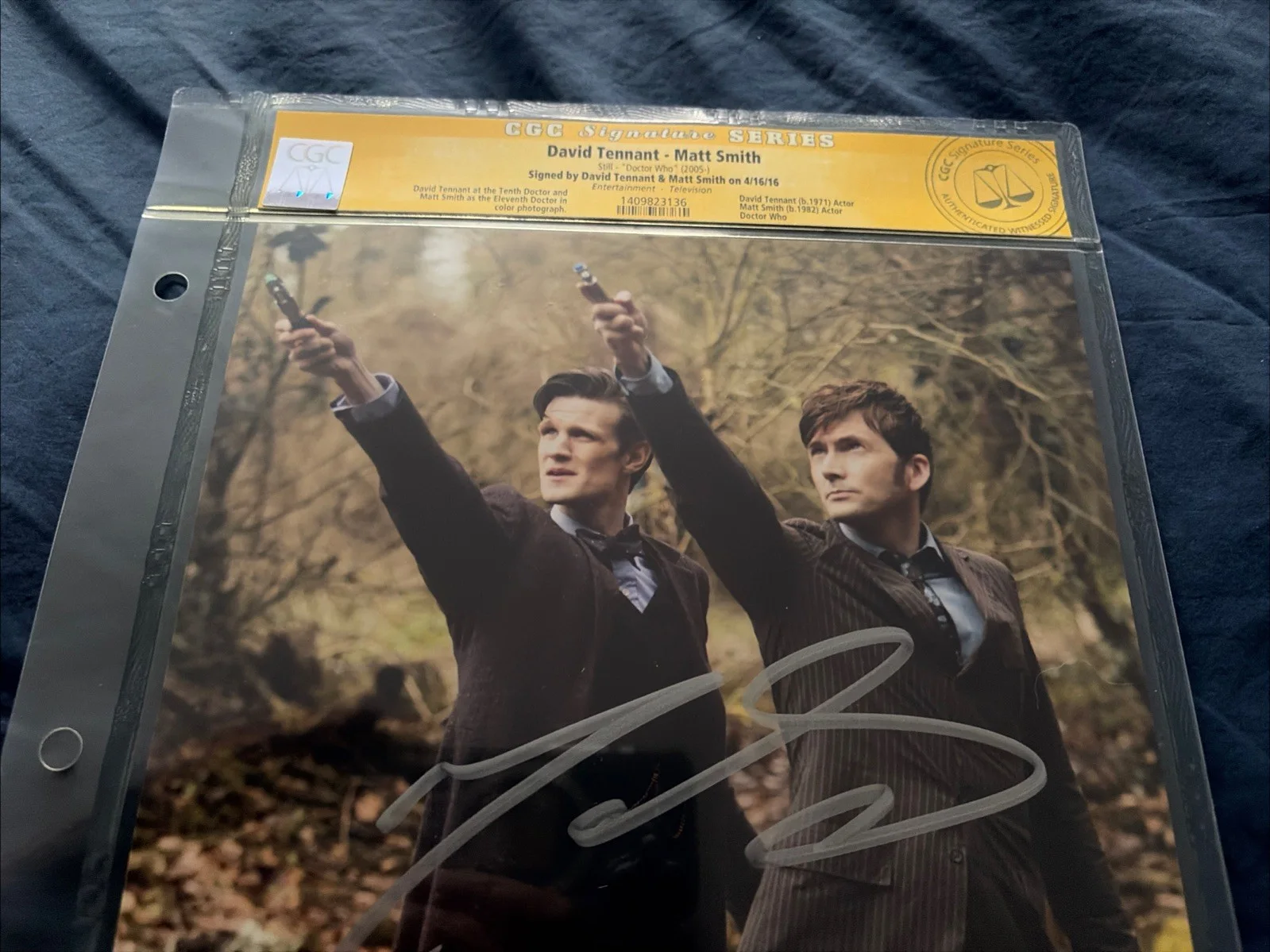 David Tennant — CGC David Tennant Matt Smith SIGNED Photo Doctor Dr Who Autograph (JSA COA), изображение 3
