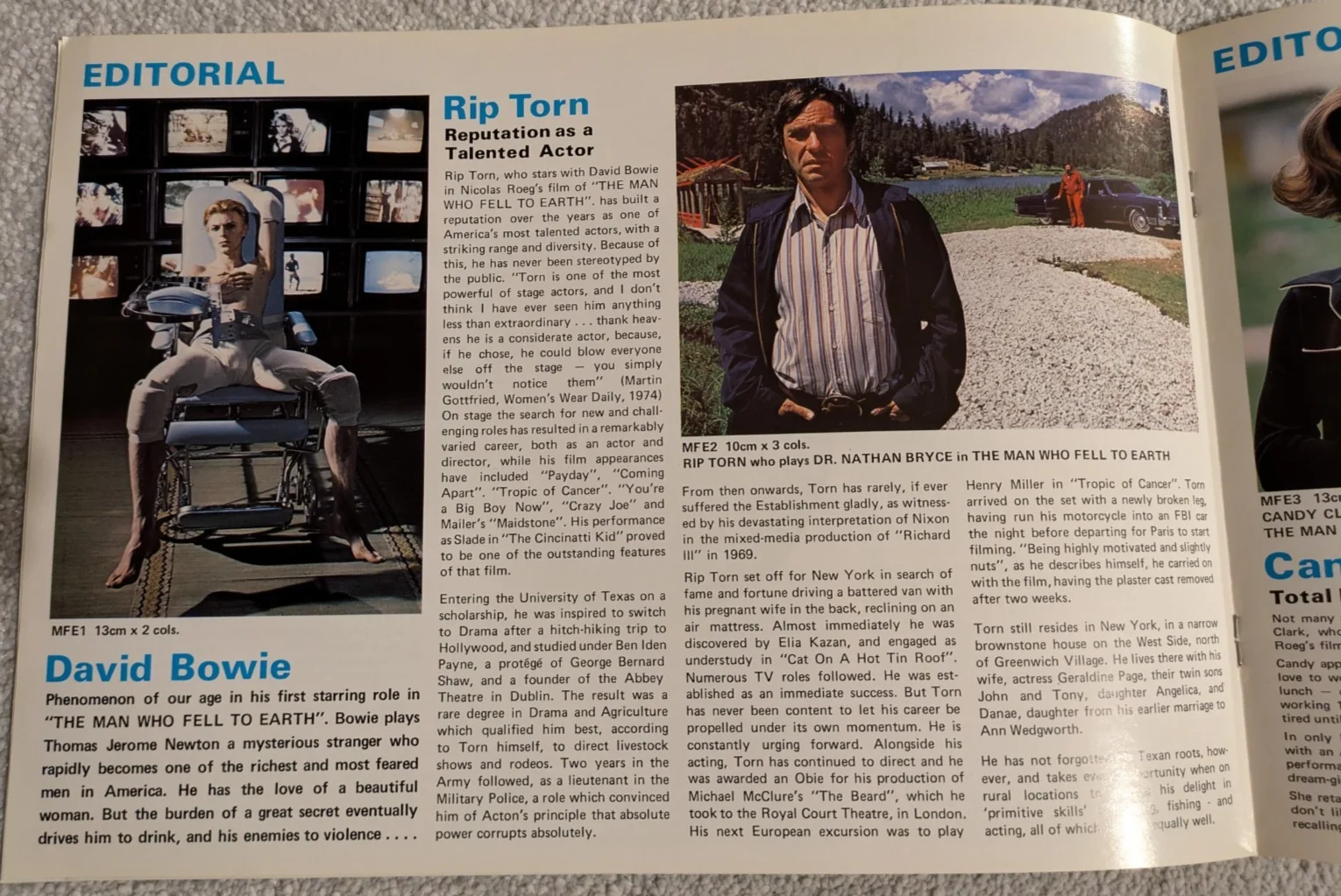 THE MAN WHO FELL TO EARTH David Bowie Pressbook Movie Campaign Book 1976, изображение 4