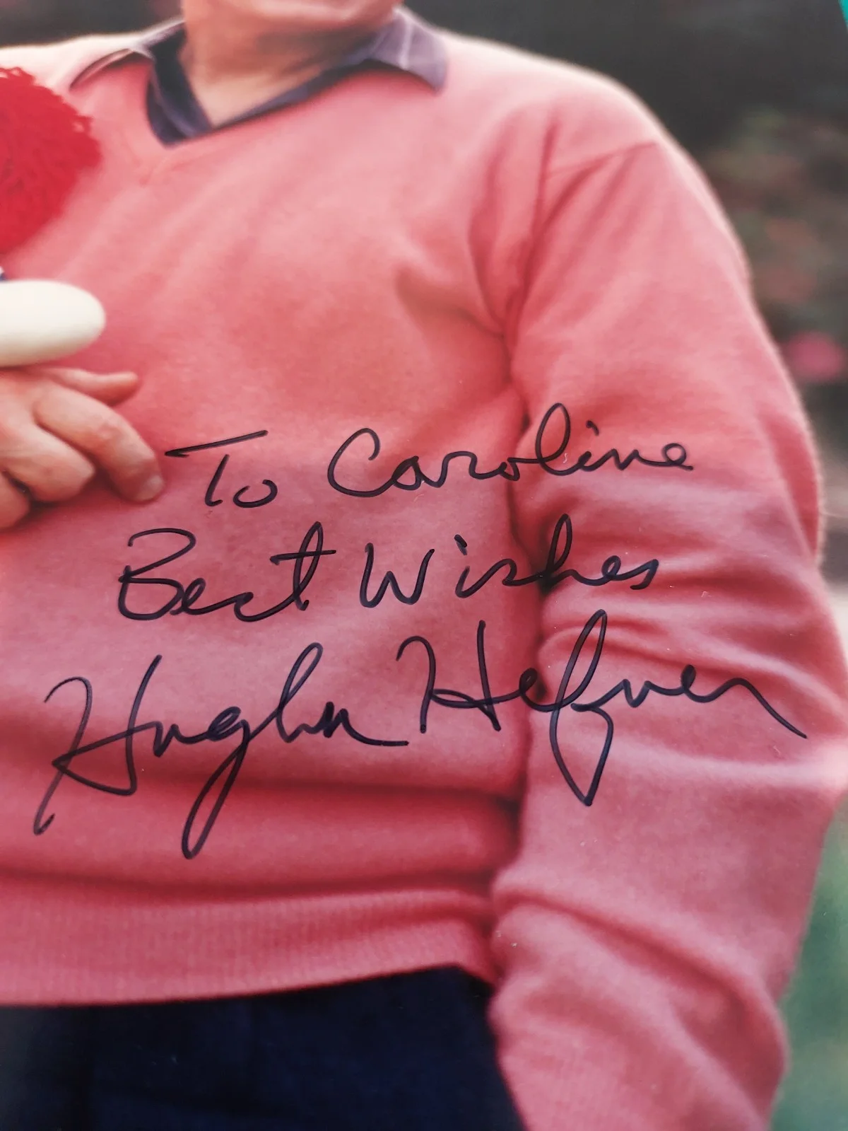 Hugh Hefner — HUGH HEFNER Autographed 8x10 Photo Hand Signed Personalized, image 2
