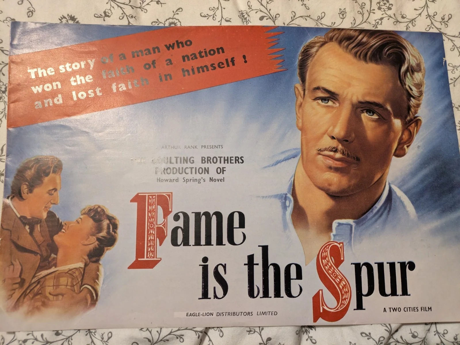 FAME IS THE SPUR Movie Rank Org Pressbook Rare 1947 37x24cms, изображение 2