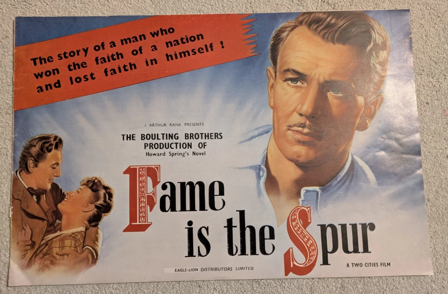 FAME IS THE SPUR Movie Rank Org Pressbook Rare 1947 37x24cms, изображение 4