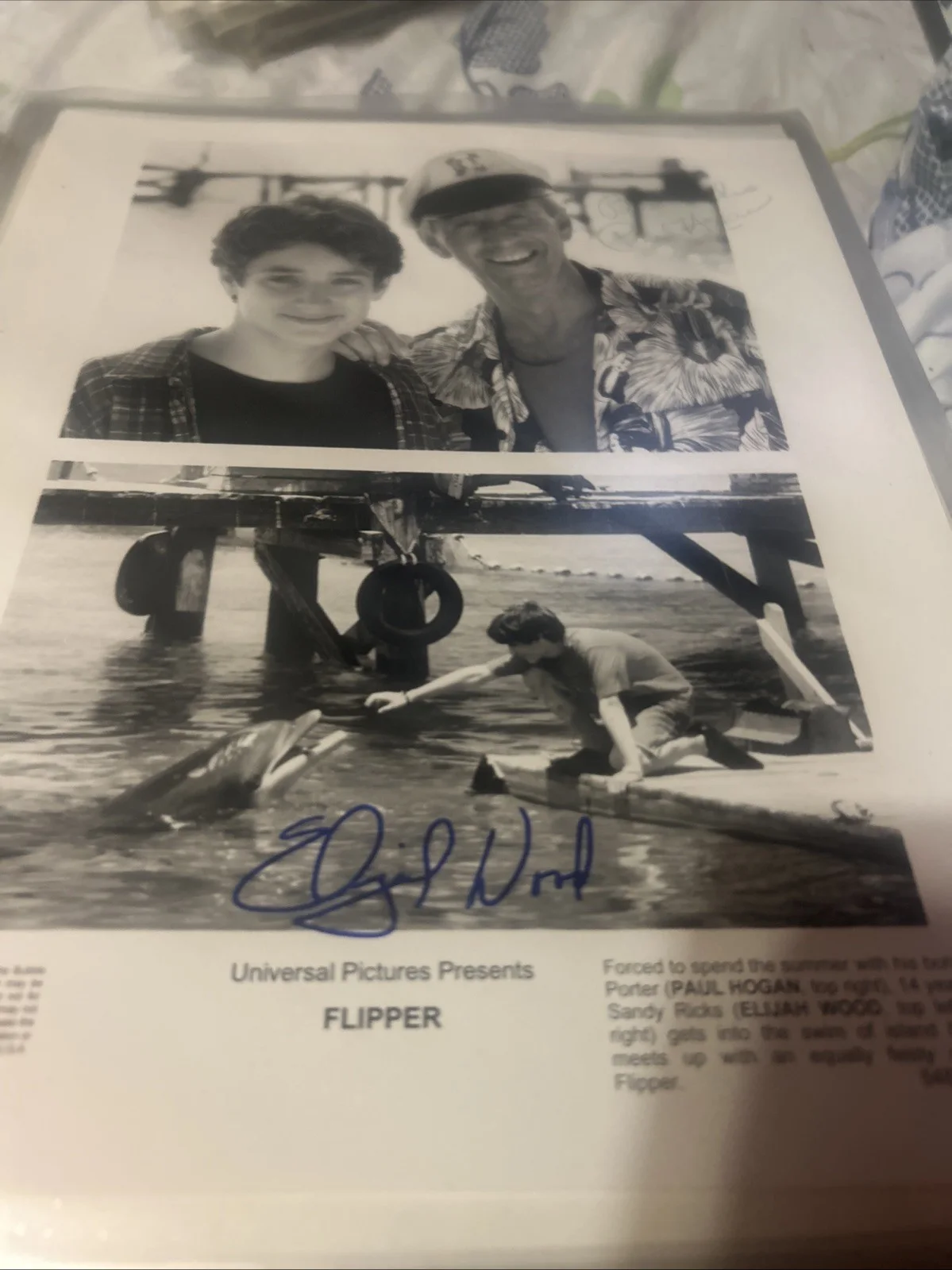 Elijah Wood, Paul Hogan — Paul Hogan And Elijah Wood Autographed Authentic 8 X 10 Flipper Phot, изображение 5