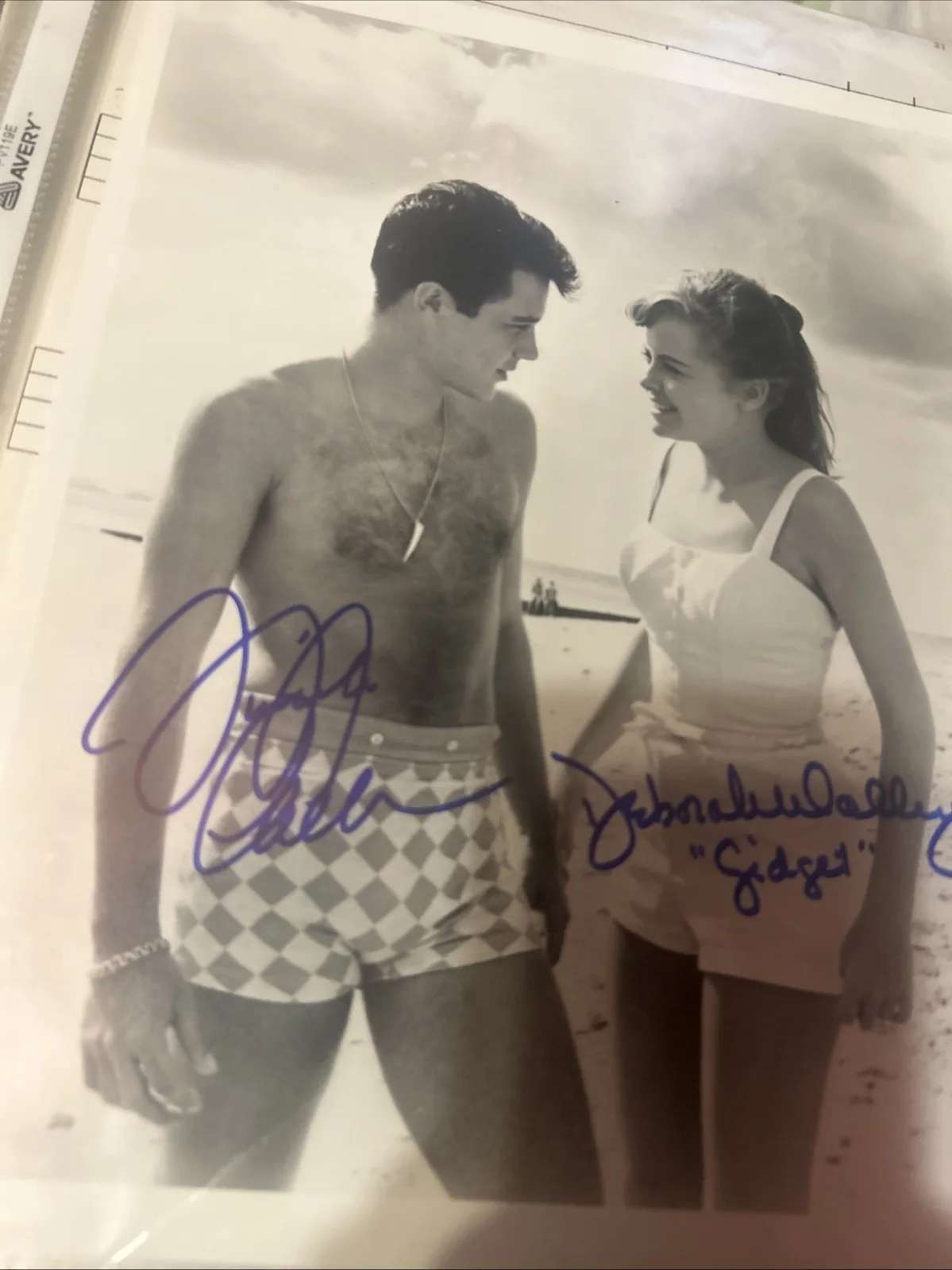 Michael Callan Deborah Walley — 迈克尔·卡伦·黛博拉钱包亲笔签名 8 X 10 黑白照片, image 2