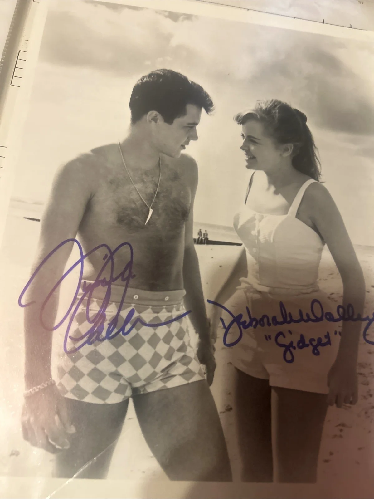 Michael Callan Deborah Walley — 迈克尔·卡伦·黛博拉钱包亲笔签名 8 X 10 黑白照片, image 3