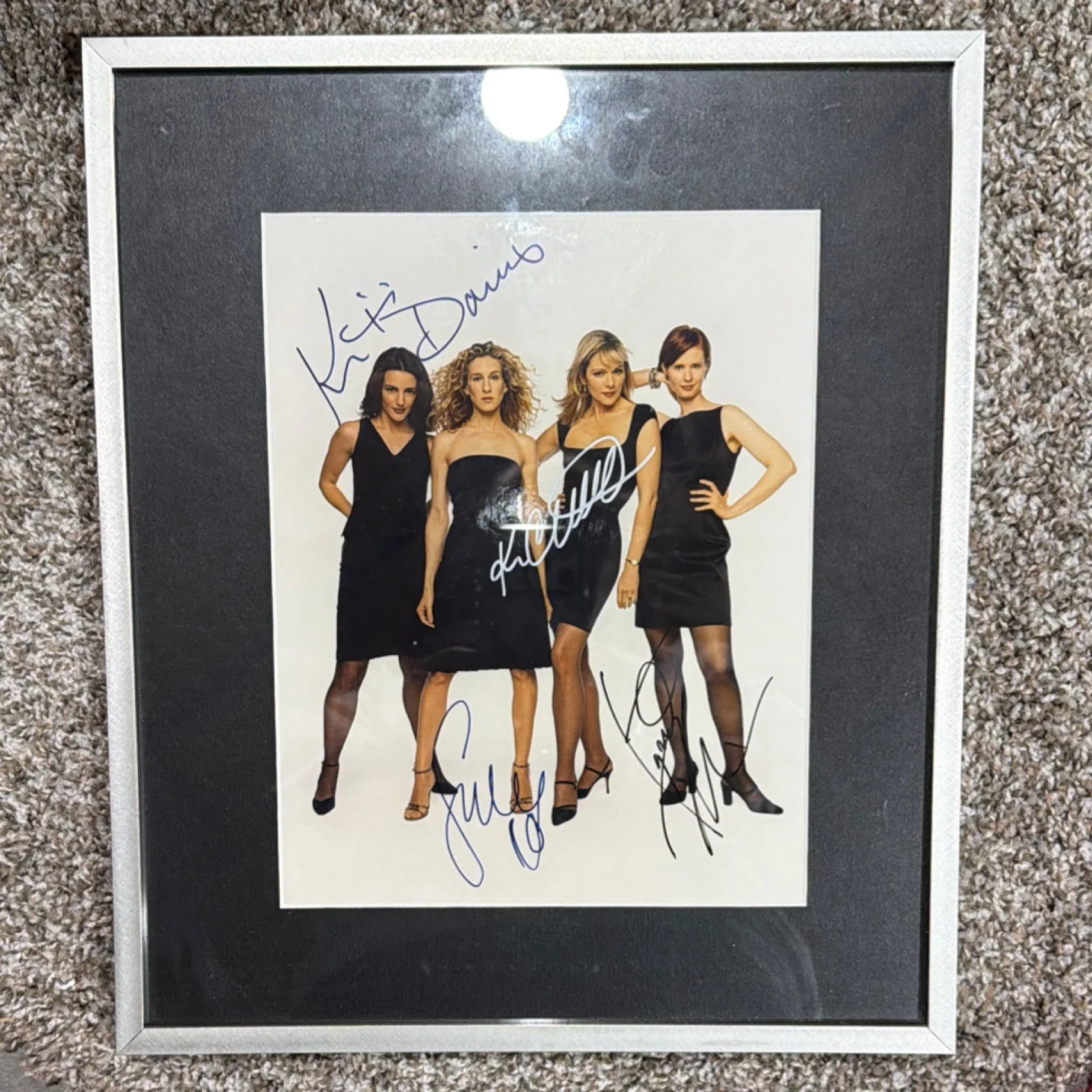 Kristin Davis, Kim Cattrall, Cynthia Nixon, Sarah Jessica Parker — Sex and the City Cast Signed Framed Photo Autographed by 4 with COA