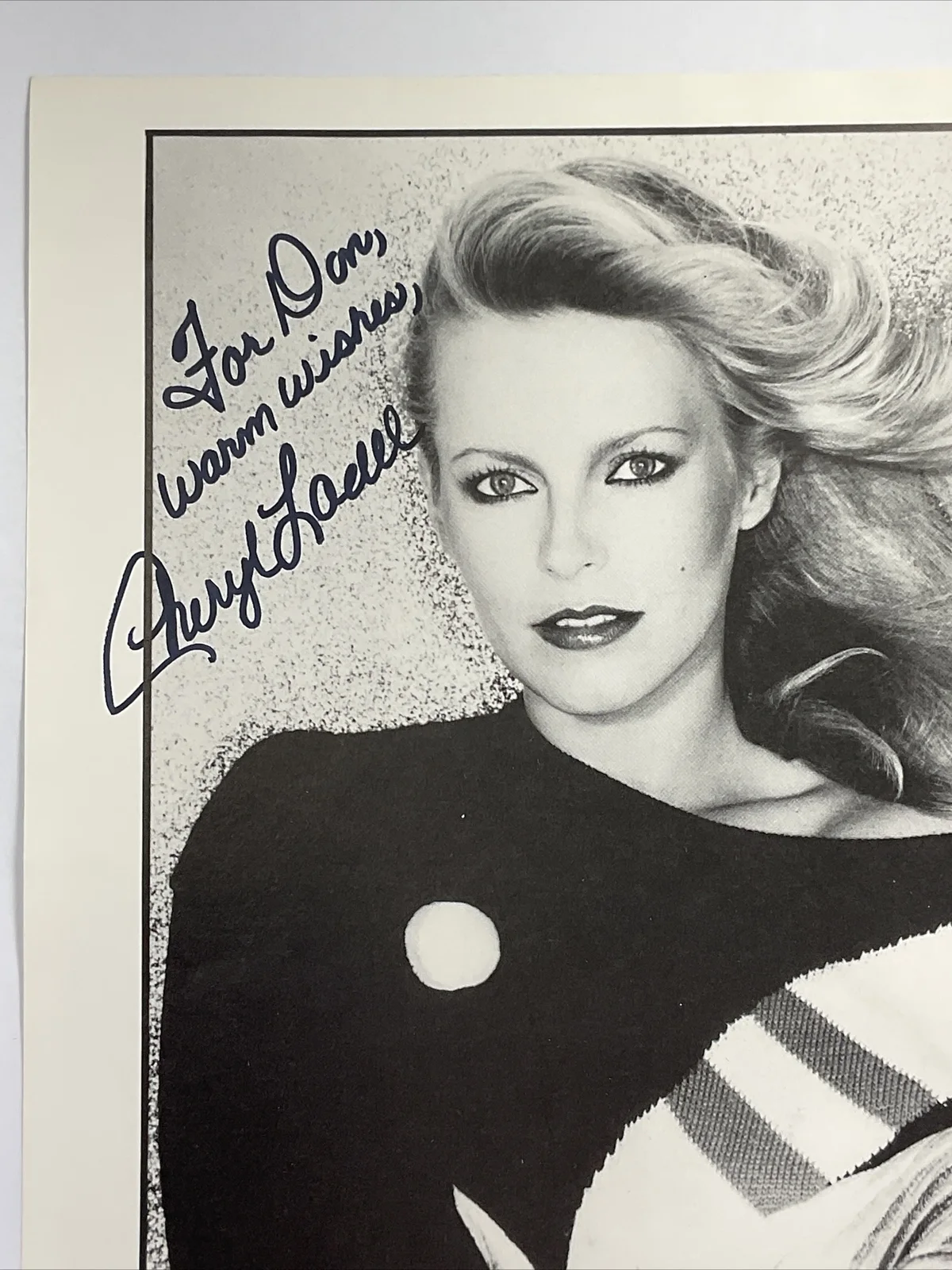 Cheryl Ladd — Cheryl Ladd (Charlie's Angels) signed Autographed 8x10 photo "For Don", изображение 3