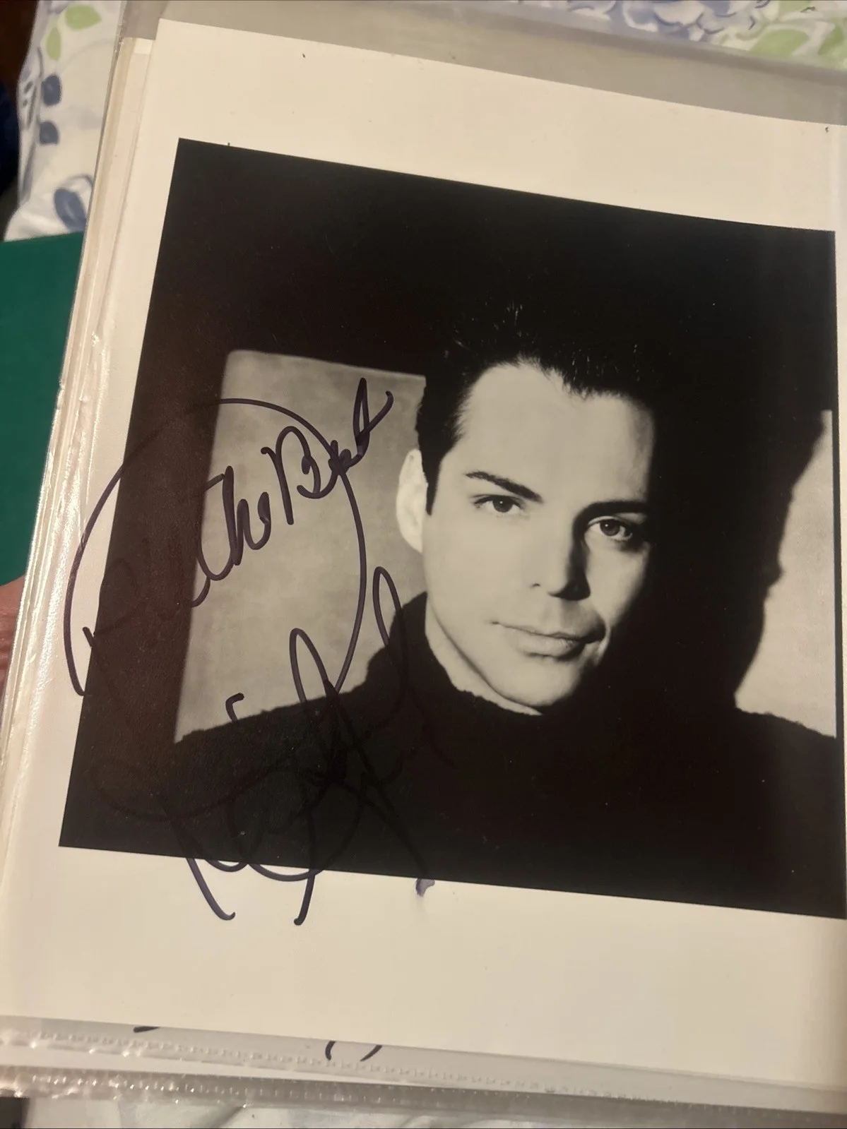 Richard Grieco — Richard Grieco Autographed 8 X 10 Black-And-White Photo Original Authentic
