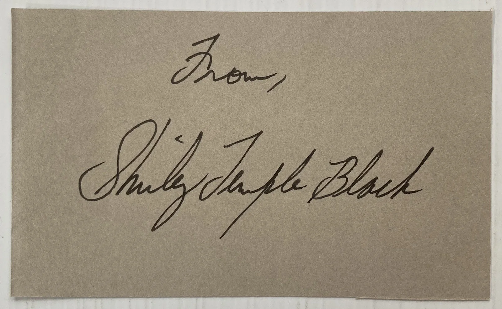 Shirley Temple Black — Actress Shirley Temple Black Signed Autograph 3x5 Cut - JSA Cert - FREE S&H!, изображение 2