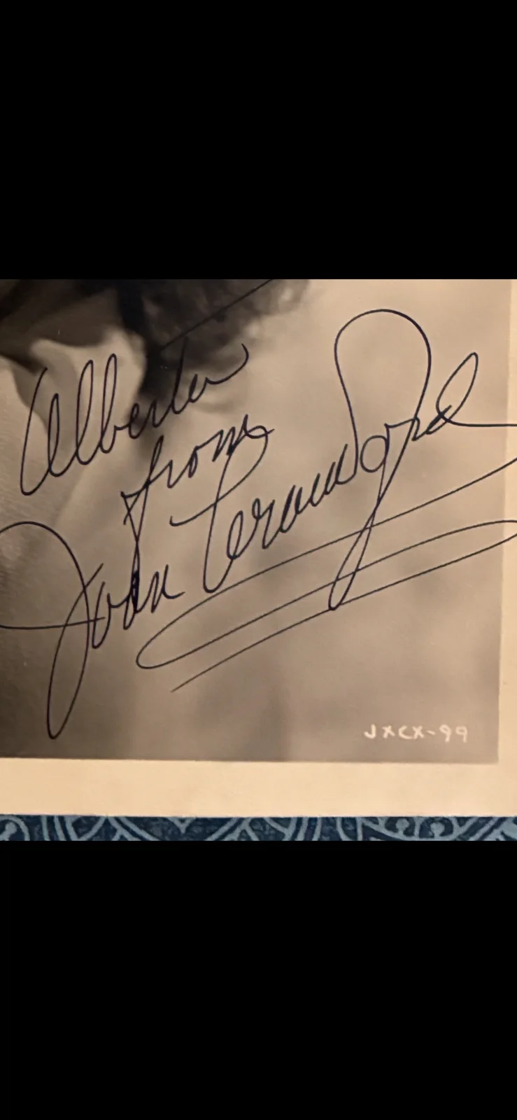 8 x 10 — 复古 JOAN CRAWFORD 手工签名 8 x 10 肖像 - 可能活墨水, image 2