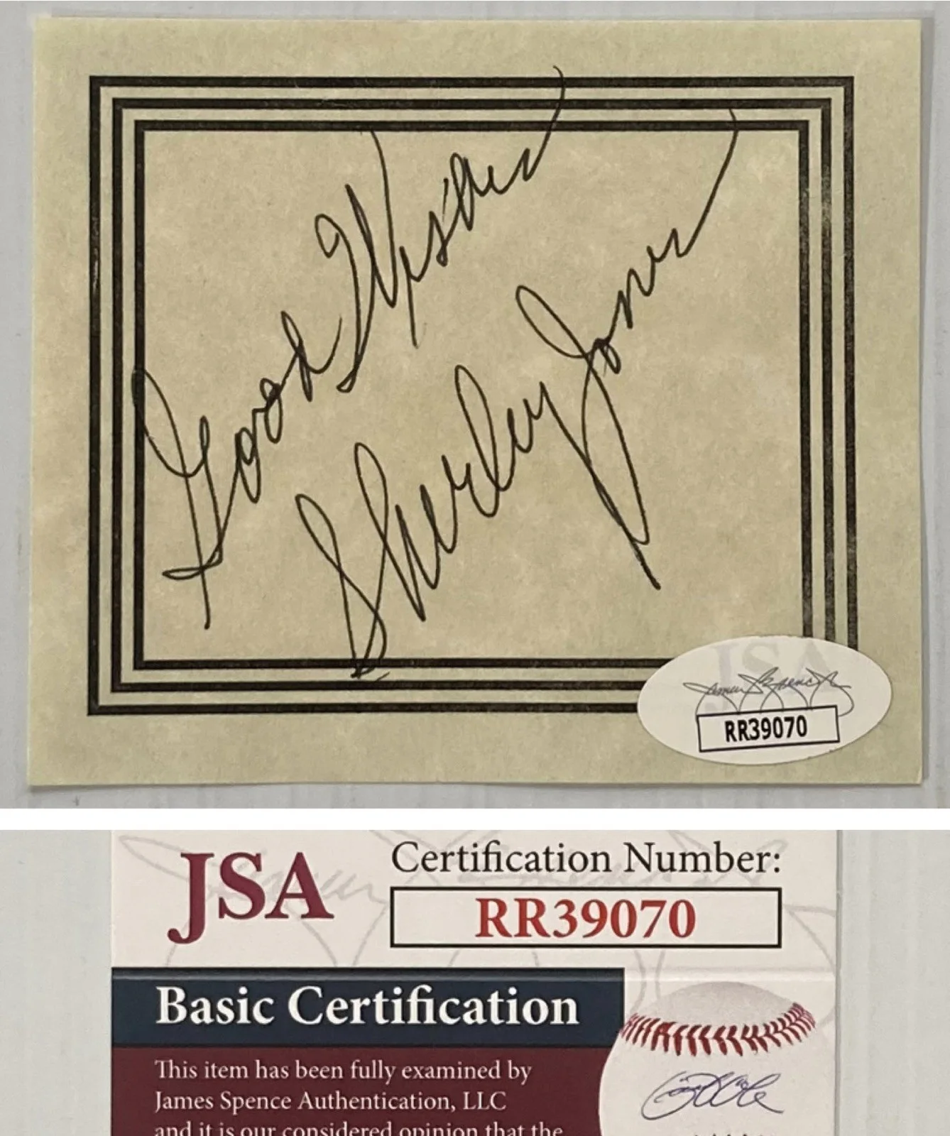 Shirley Jones — Partridge Family Shirley Jones Signed Autograph 3x3.5 Bookplate- JSA - FREE S&H!